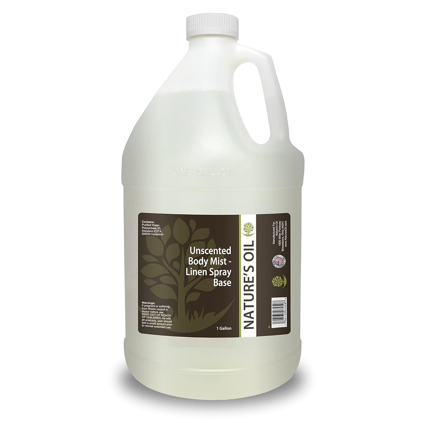 Nature's Oil Unscented Body Mist & Linen Spray Base - Ready to Customize DIY Spray Base for Personal Care, Room & Linen Sprays, 1 Gallon