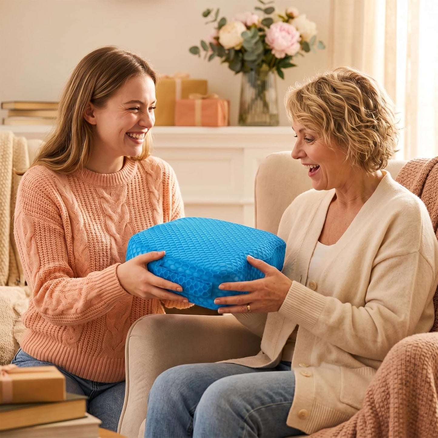 Hot Tub Booster Seat, Weighted SPA Booster Seat Cushion for Adults, 3D Air Mesh Inflatable Hot Tub Seat Accssories with Non-Slip Micro Dot Bottom,Indoor or Outdoor Hot Tub Pillow
