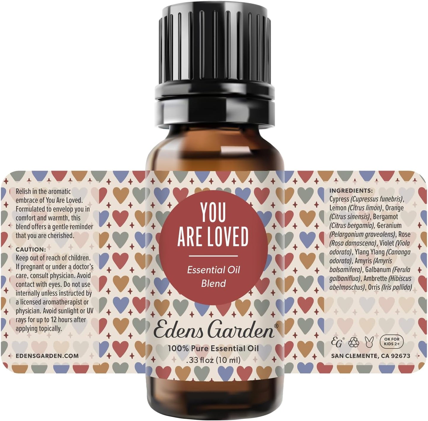 Edens Garden You are Loved Essential Oil Blend – Romance & Mother’s Day Gift, 100% Pure Undiluted Aromatherapy for Natural Wellness & Special Occasions - 10 ml (.33 fl oz)