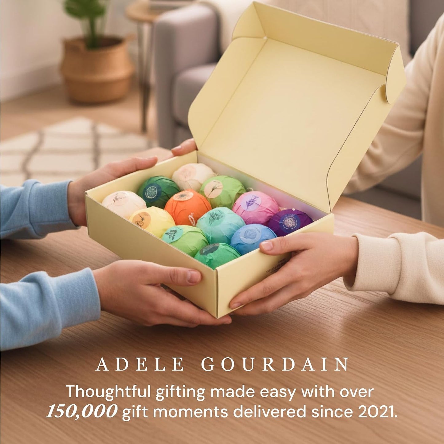 Bath Bombs Set Pack of 12 Pcs Gift Set for Women - Large 150g Oversized Bath Bombs for a Soft Skin Feel, Spa Gift Set for Birthday, Gift Box Idea for Her