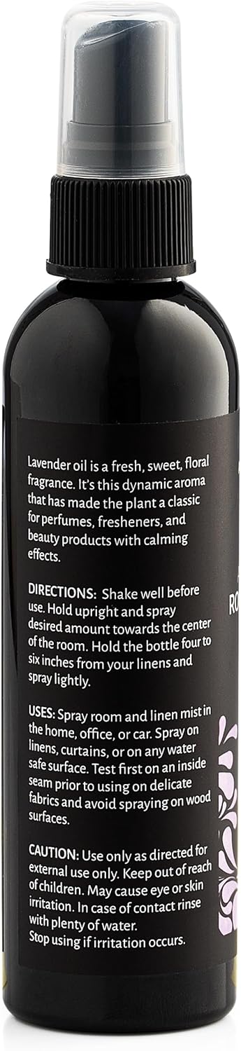 Aromasong All Natural Lavender Spray for sleep - Room & Linen Spray for Pillows and Sheets - Lavender Bed Spray Home Air Freshener & Deodorizer - Calming Essential Oil Spray for Sleeping…