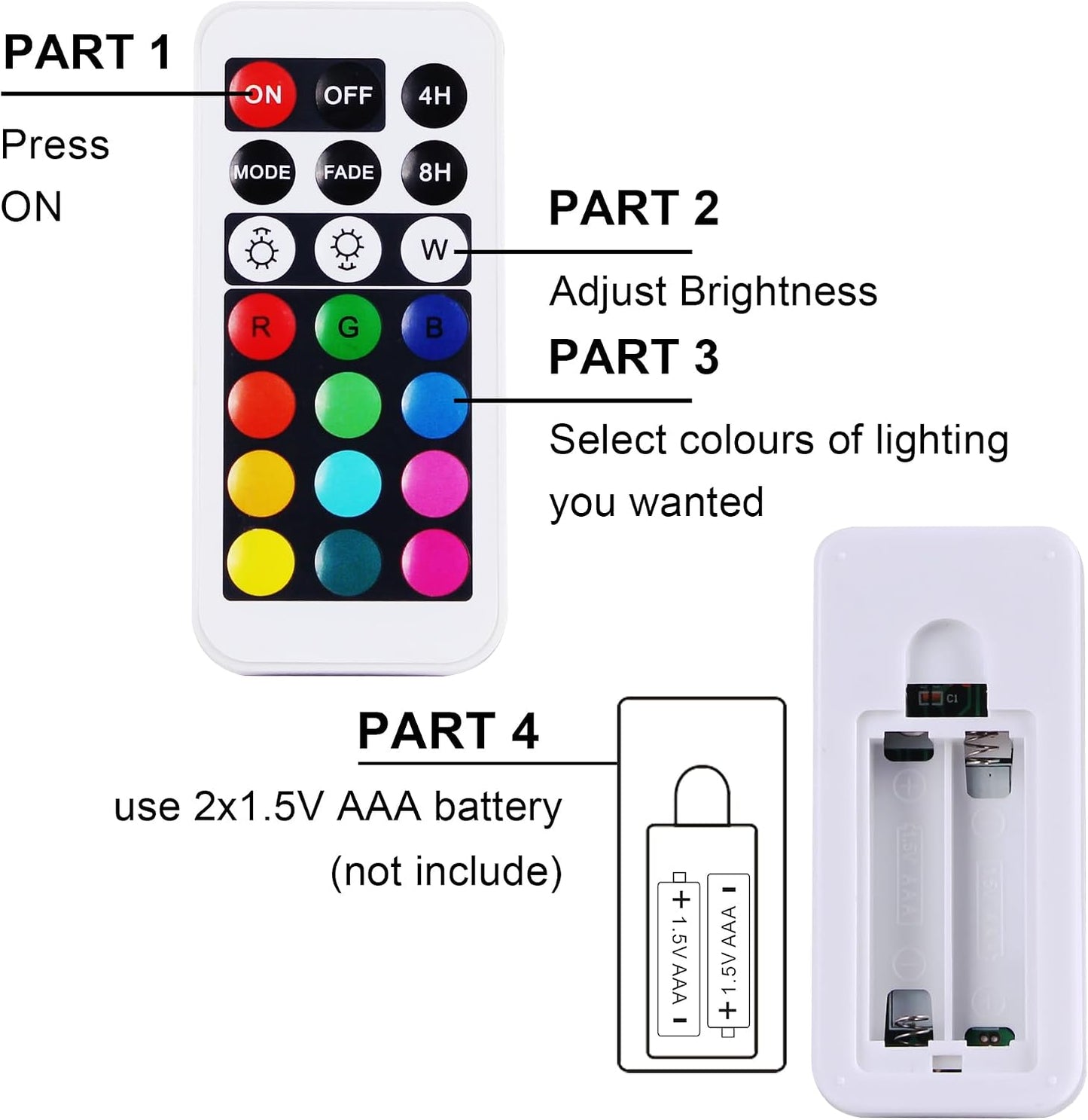 Remote Control flameless LED Candle Light, Outdoor/Indoor Color Changing Plastic Candle, Set of 3 use 3AAA Battery……
