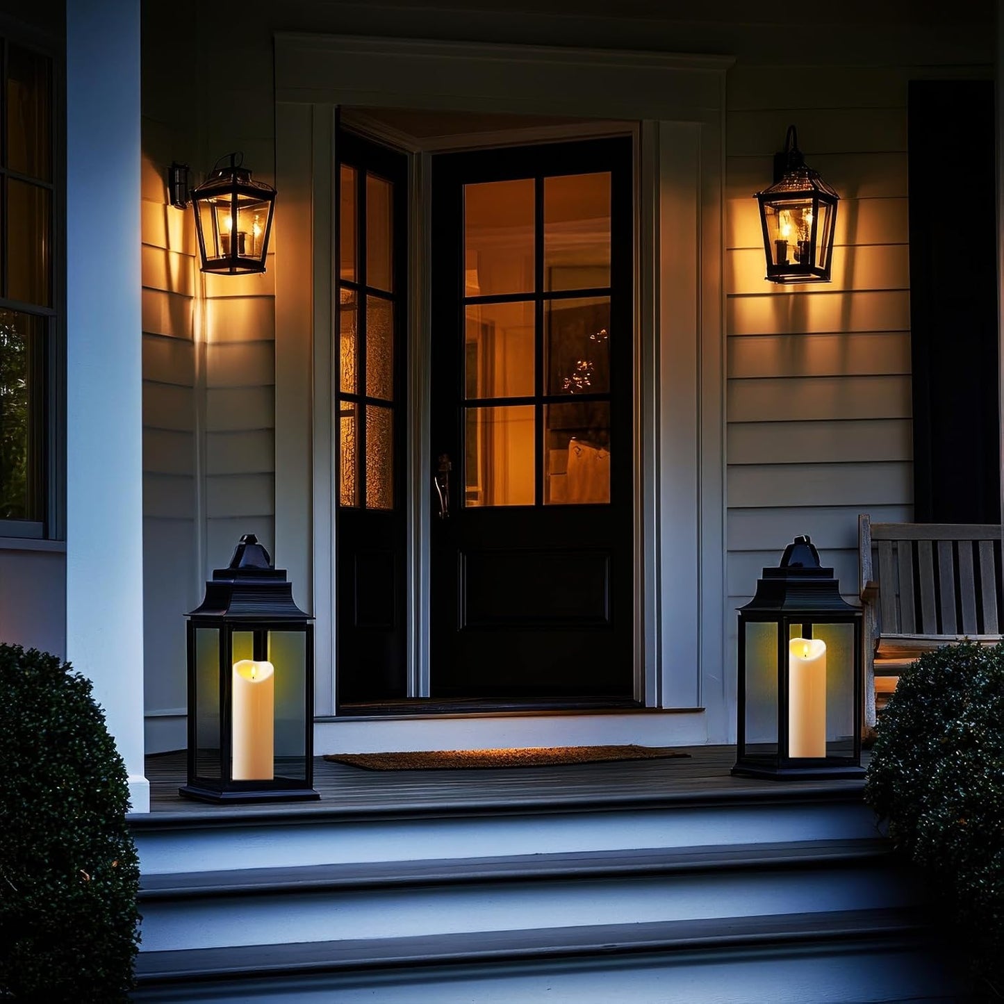 Amagic 4” x 12” Large Outdoor Candles with Timer Waterproof, Flickering Flameless Candles Battery Operated with Remote, Realistic LED Fake Pillar Candle for Lanterns, Patio, Porch, Garden Decor