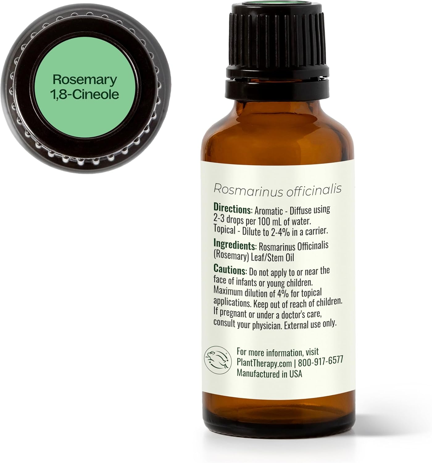 Plant Therapy Rosemary Essential Oil for Hair Growth, 30 mL (1 oz), 100% Pure and Undiluted, Natural Aromatherapy for Diffuser & Rosemary Oil for Hair & Scalp Health