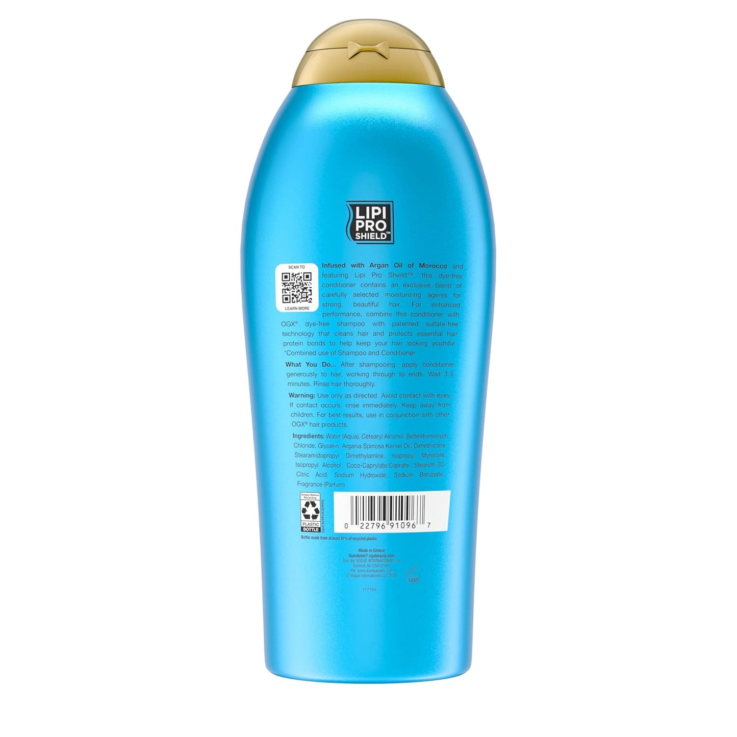 OGX Renewing + Argan Oil of Morocco Conditioner, Repair Conditioner & Argan Oil Helps Strengthen & Repair Dry, Damaged Hair, Paraben-Free, Sulfate-Free Surfactants, 25.4 fl. oz
