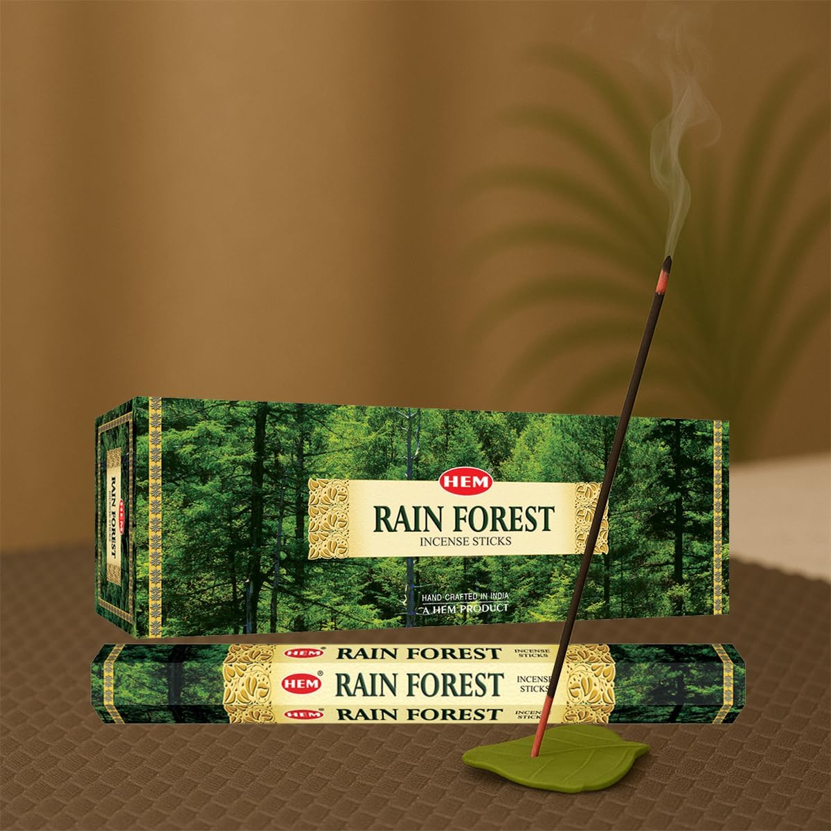 HEM Rain Forest Incense Sticks - (120 Sticks, 6 Boxes Inside) - 9 Inches Long, 20g per Box,Creating A Tranquil Atmosphere that Soothes The Mind and Elevates Your Senses.