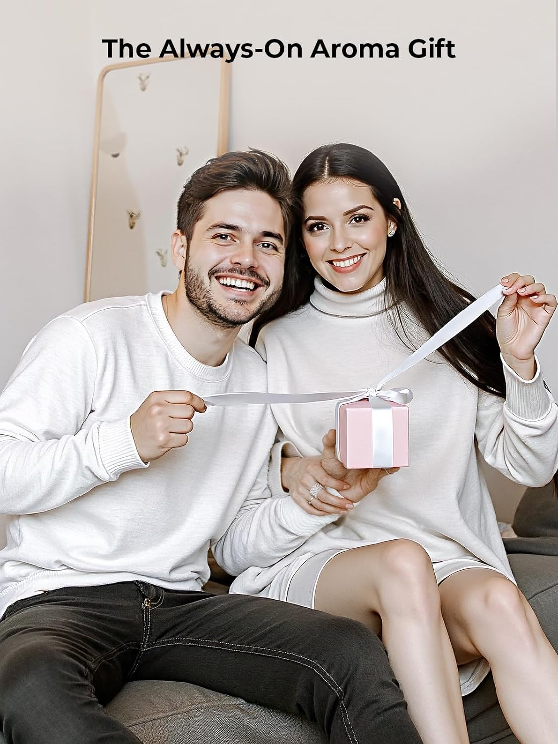 Waterless Essential Oil Diffuser: π ππ¨π₯π¨π«π¬ πππ Scent Diffuser for Home&Car&Office - Portable Diffuser with 48H Battery, 4 Timers & 3 Mist Levels, Snow White