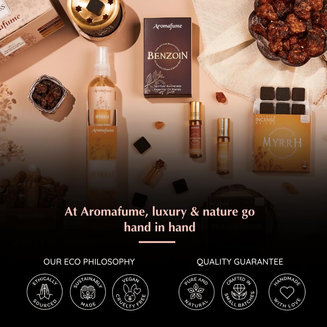 Frankincense Resin Essential Oil Diffuser Blend 30ml by Aromafume | Boswellia Carterii & Boswellia Serrata Extract Blended | Native to East Africa & India | Calms & Relaxes | Charged with Pure Resins