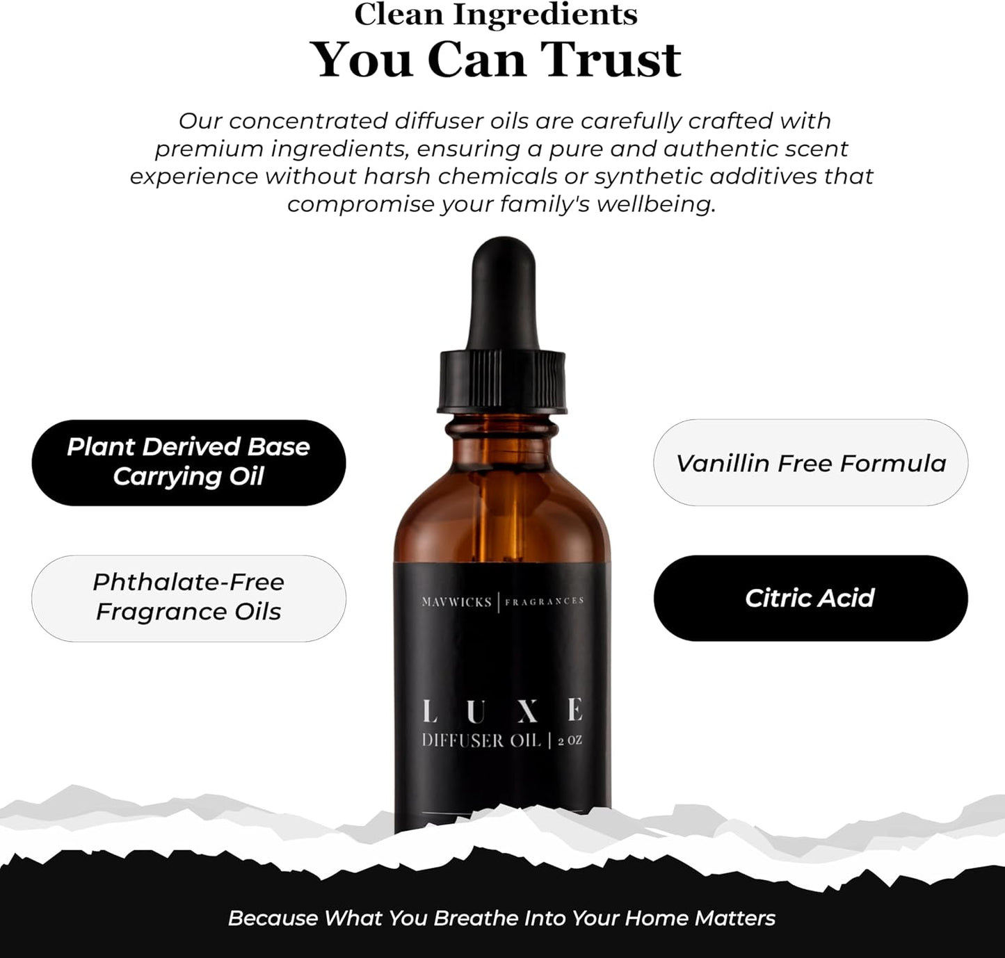 Mavwicks Fragrances Diffuser Oil (Luxe) – 2oz Premium Essential Oil Blend for Aromatherapy Diffusers, Long-Lasting Luxury Home Fragrance for Living Room, Bedroom, Office, Bathroom & Hotel