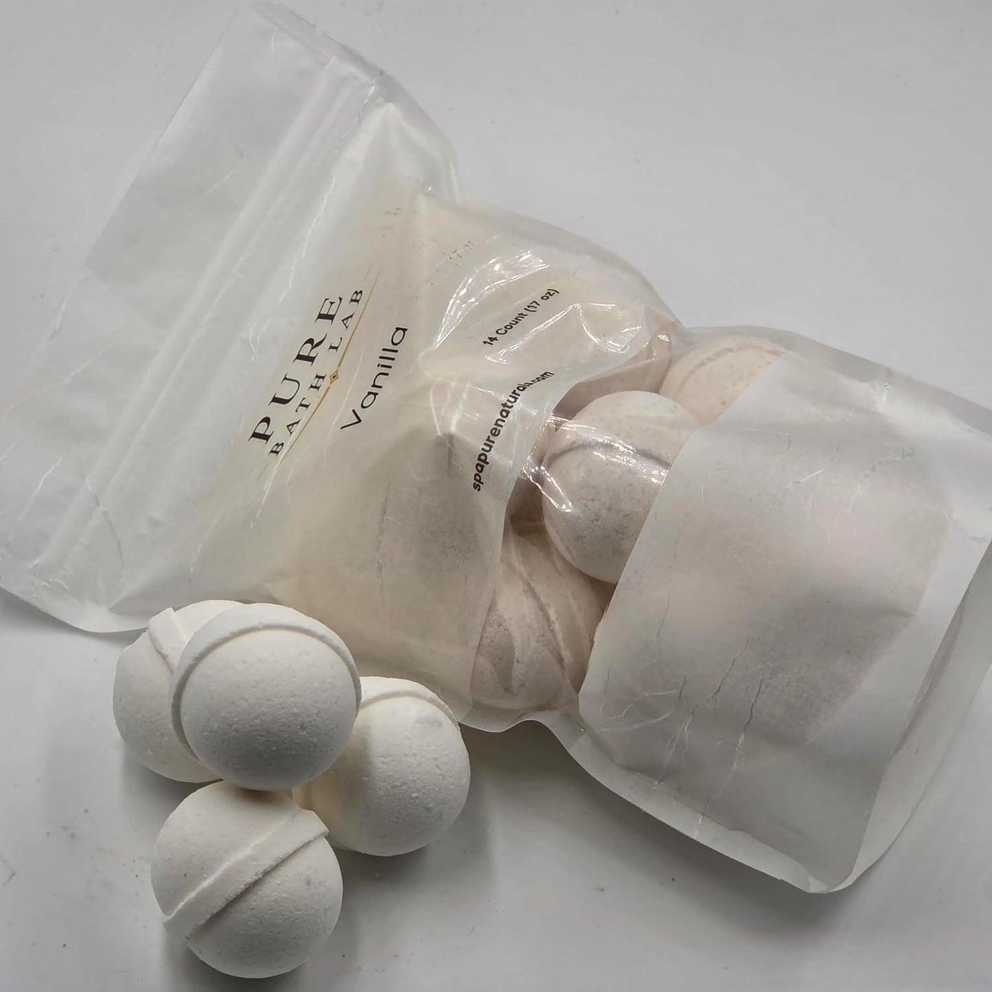 Spa Pure VANILLA Bath Bomb -14 Bath Bomb Fizzies - popular 1 oz gum drop shapped - ultra moisturizing with Shea, Mango & Cocoa Butter, makes a nice gift