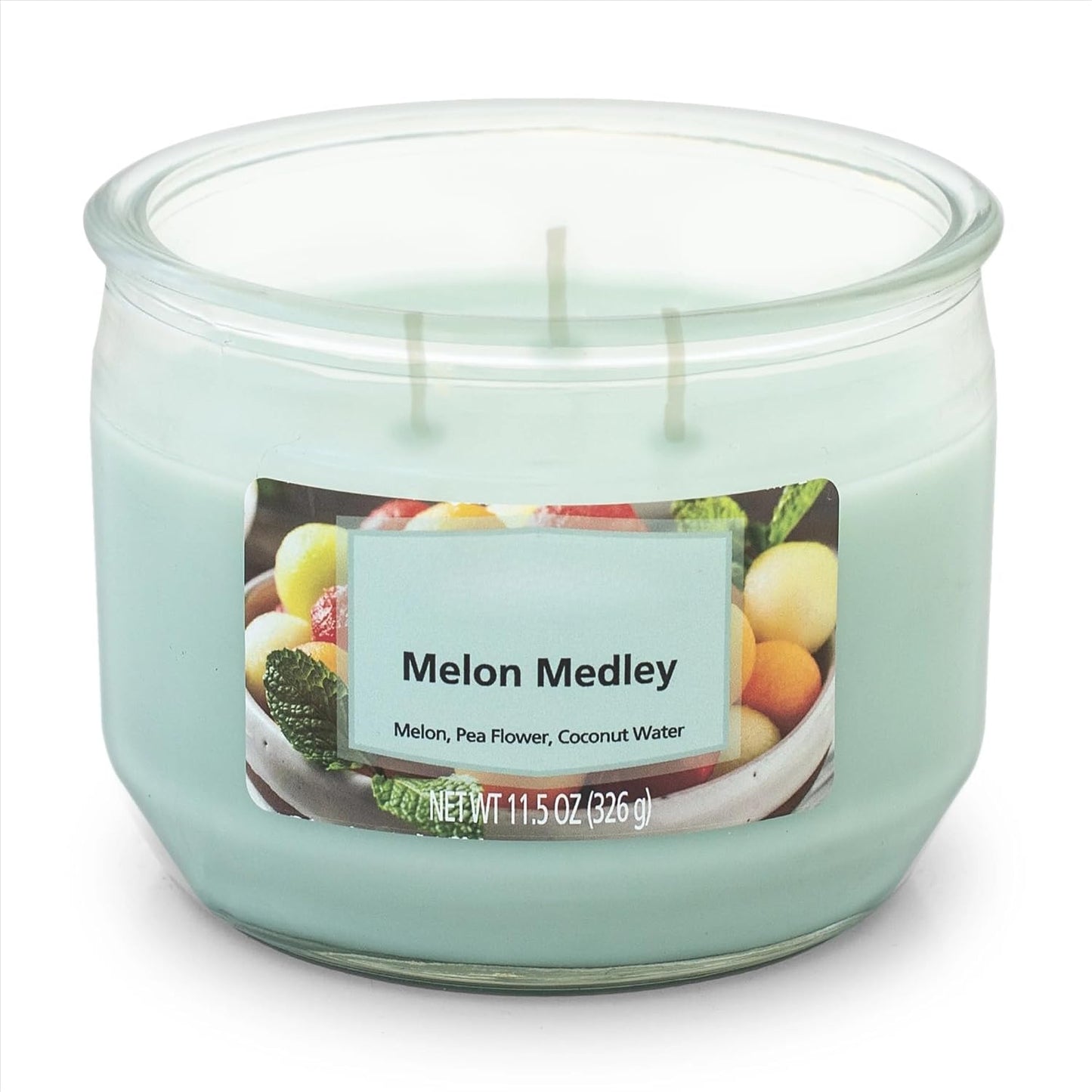 Melon Medley Scented 3 Wick Candle, 11.5 oz.