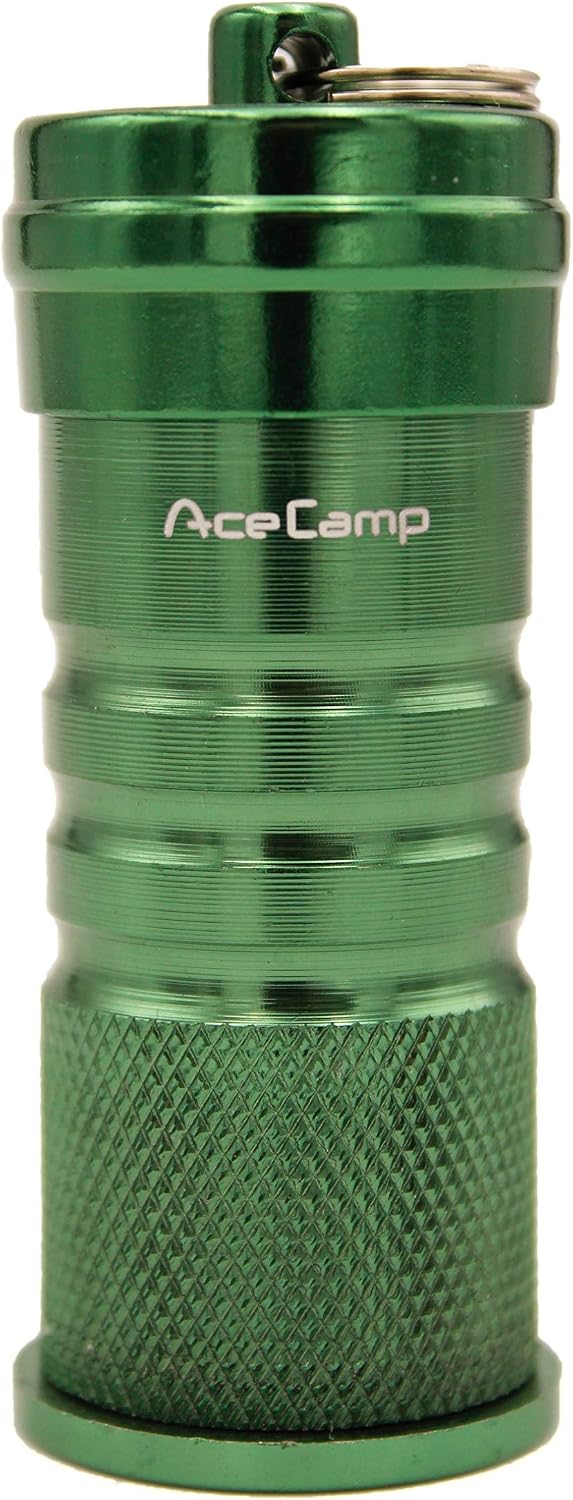 AceCamp Waterproof Matchbox Canister, Airtight Match Container, Watertight Box Keeps Matches Dry for Camping, Survival, Outdoors, Backpacking, Hiking, Campfire, Emergency