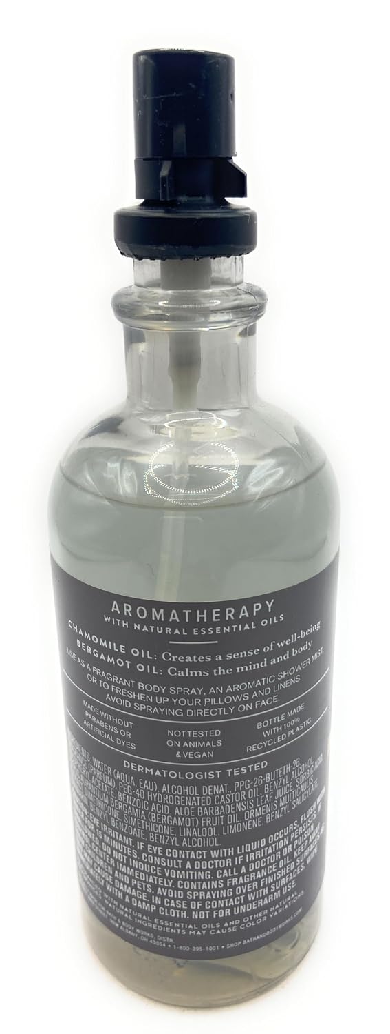 Bath and Body Works Aromatherapy Black Chamomile Pillow & Body Mist With Vitamin E & Aloe 5.3 Fluid Ounce Spray
