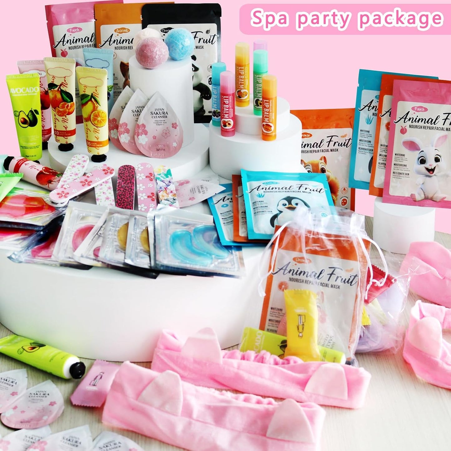 144 PCS Spa Party Supplies for Women,Spa Day Favors Essentials Include Face Masks Skincare, Lip Balm, Under Eye Patches, Foot Bath Bomb, Bulk Gifts For Women,Spa Kit Self Care