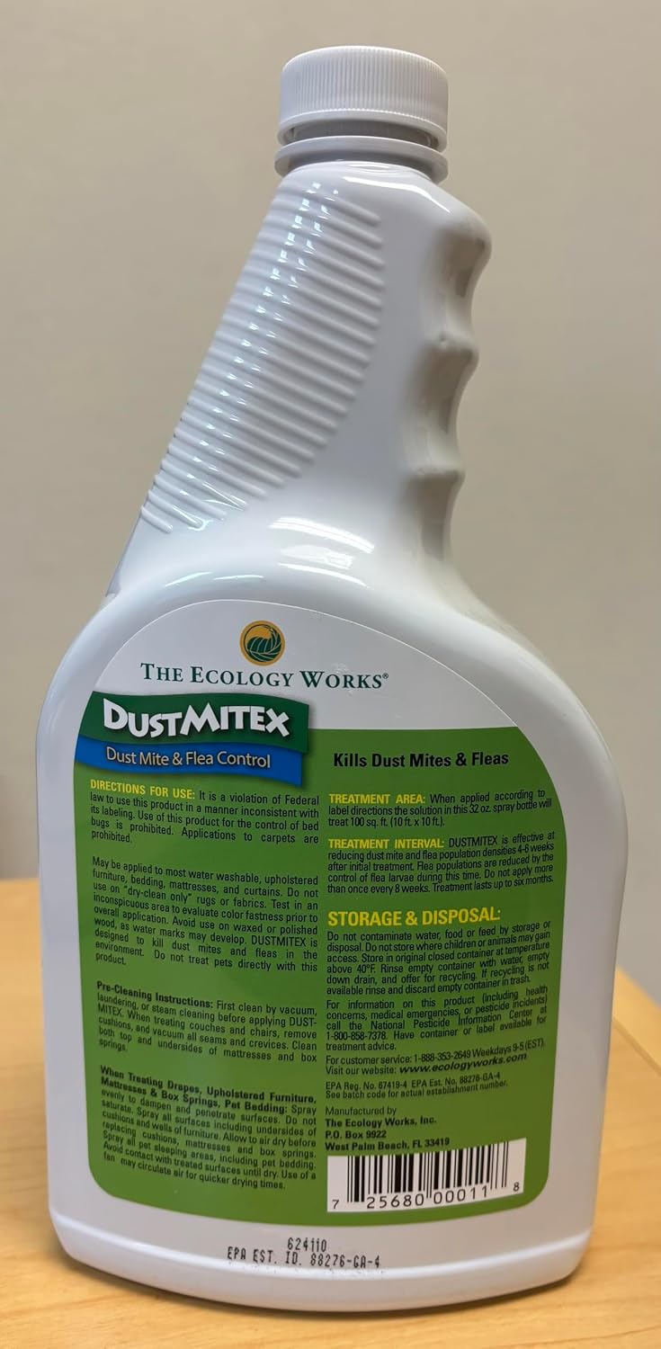 DustmiteX Spray - Allergy & Asthma Relief - Removes Dust Mites from Home, Bed, Pet Bedding & Furniture