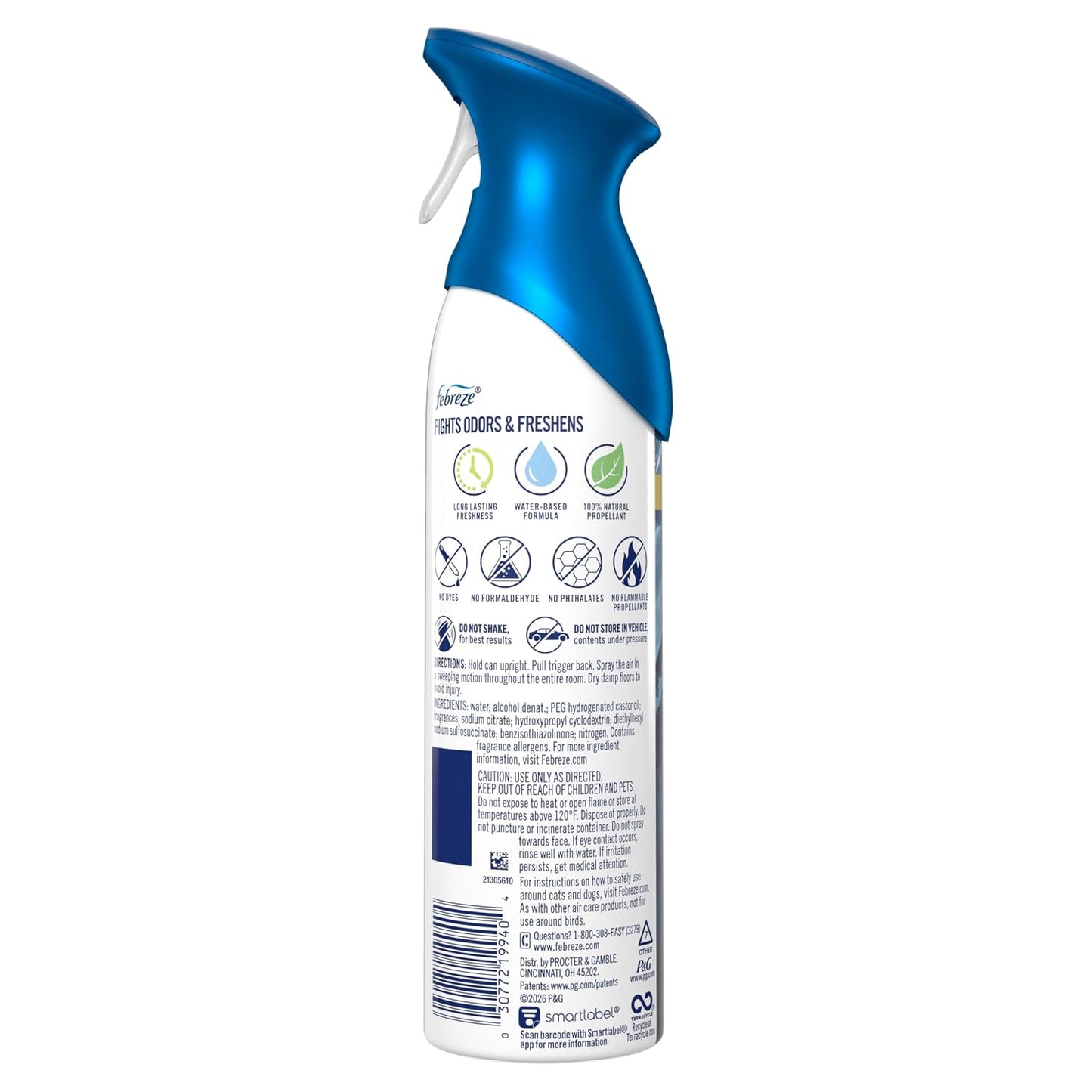 Febreze New & Improved Air Mist Ocean Air Freshener, Home and Kitchen Essentials, Odor Fighting Room Spray, 8.1 oz bottle