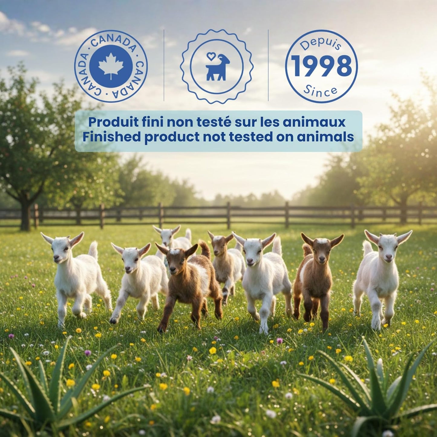 Caprina Fresh Goat’s Milk Bubble Bath, 1L, Hydrating Relaxing Foam Bath, Moisturizing and Gentle on Skin, Made in Canada (Lavender Oil)