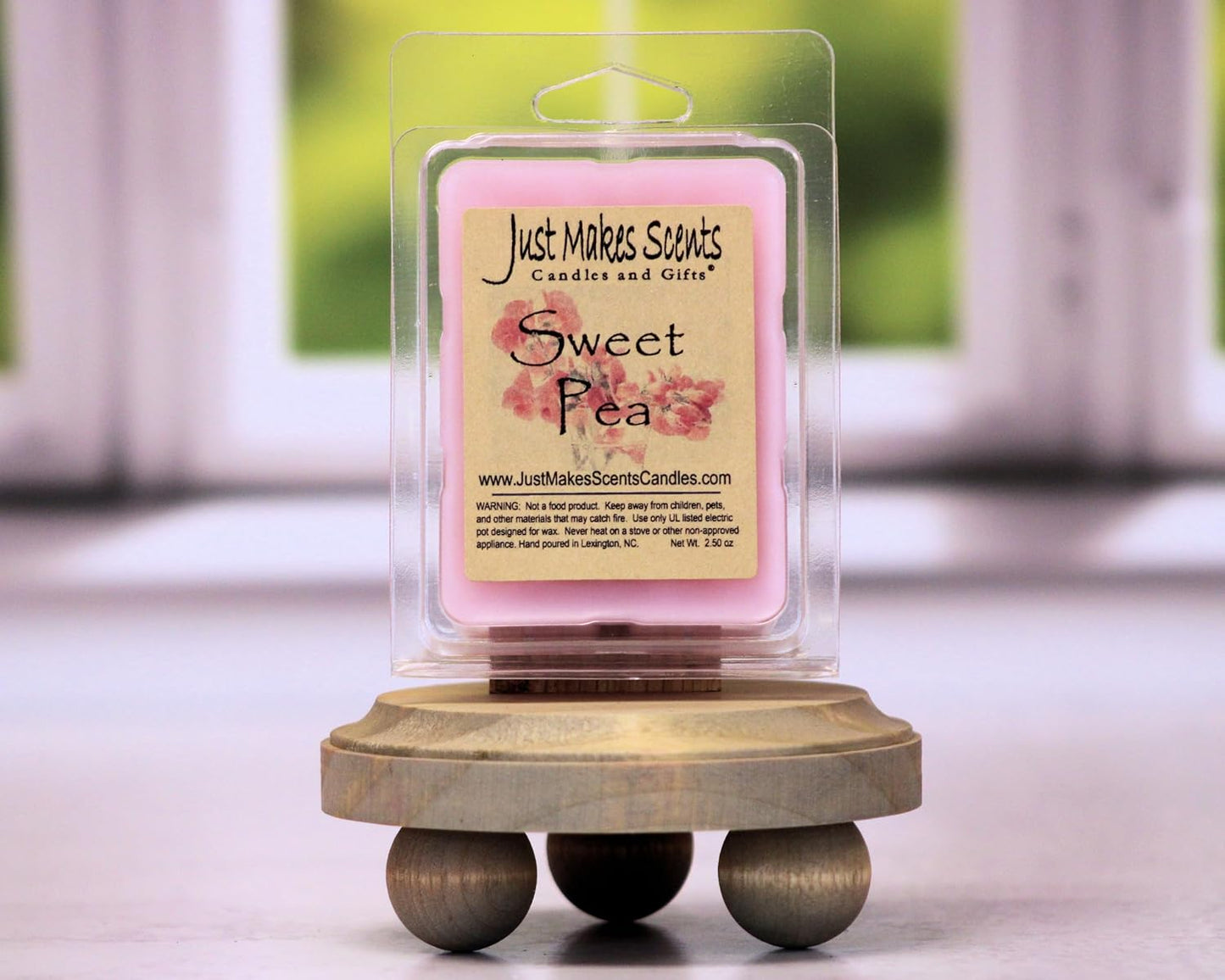 2 Pack - Sweet Pea Scented Wax Melts by Just Makes Scents