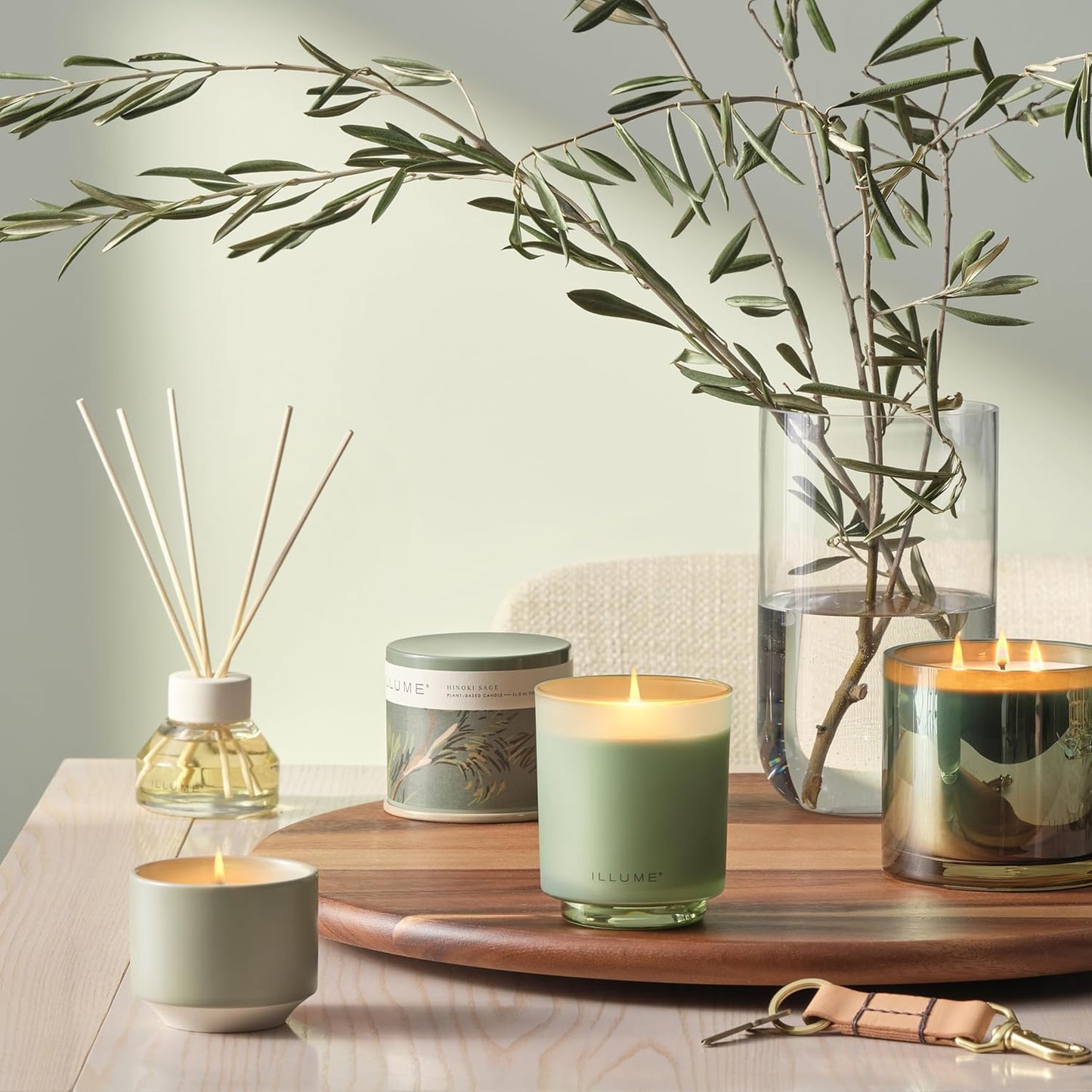 Illume, Candle Hinoki Sage Vanity Tin 11.8 Ounce