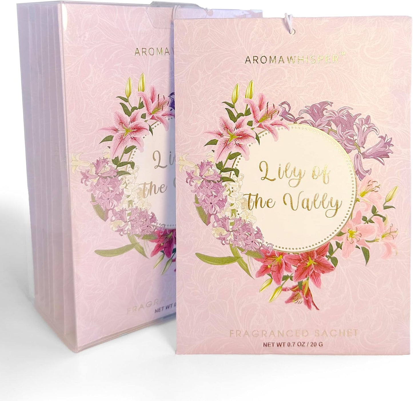 Lily of the Valley Large Scented Sachets - 8 Pack, Long-Lasting Home Fragrance Sachet Bags, Extra Large Fresh-Scented Packets, Sachets for Drawer and Closet
