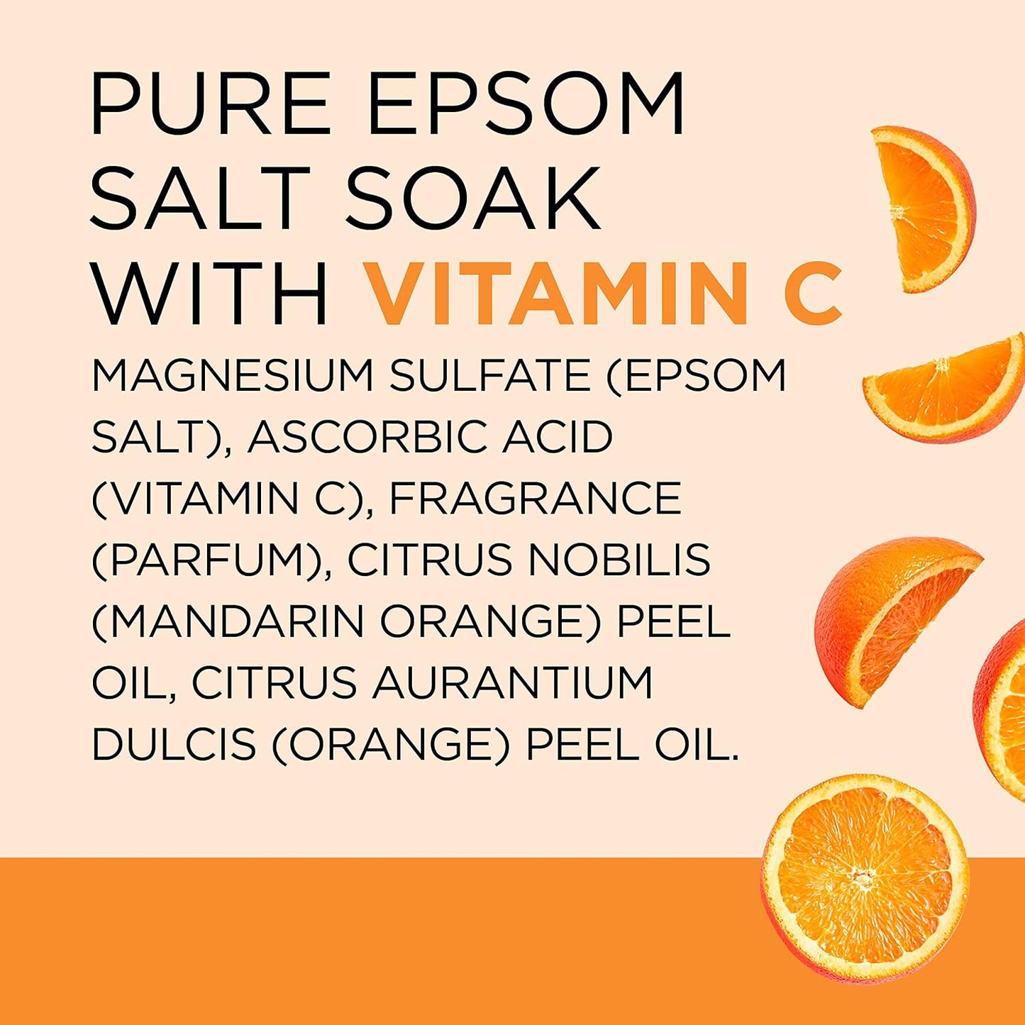 Dr Teal's Epsom Salt Magnesium Soak, Glow & Radiance with Vitamin C & Citrus Essential Oils, 3 lbs (Pack of 4)