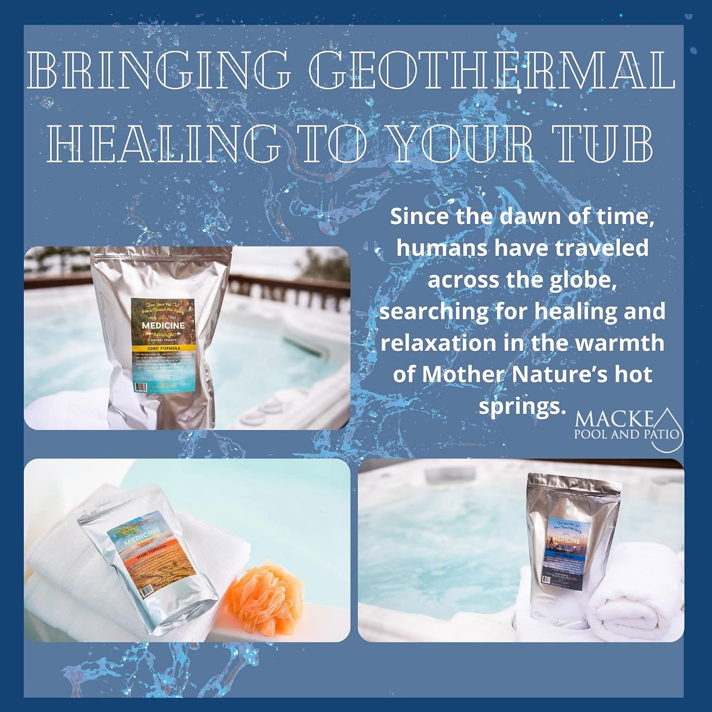 Medicine Springs Sport Mineral Salts for Bath - Natural Dead Sea Bath Salts Magnesium Soak - Hot Springs Spa Salt for Relaxation & Skin Care - Luxurious Bathtub Experience