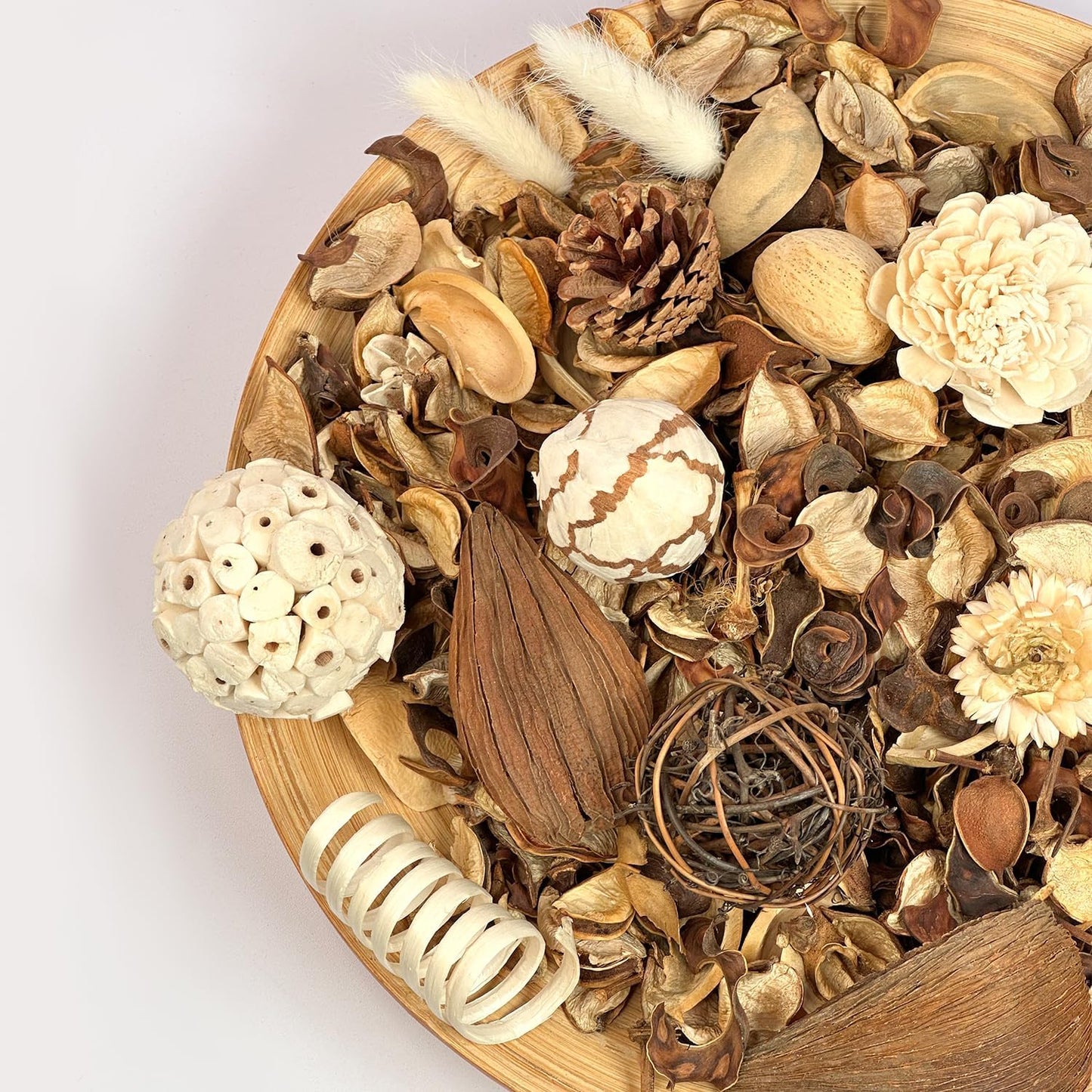 Large Potpourri Bag,Magnolia Scented Potpourri Bowl Filler, White Decorative Dried Flower, Bathroom Vase Decor(20 oz)