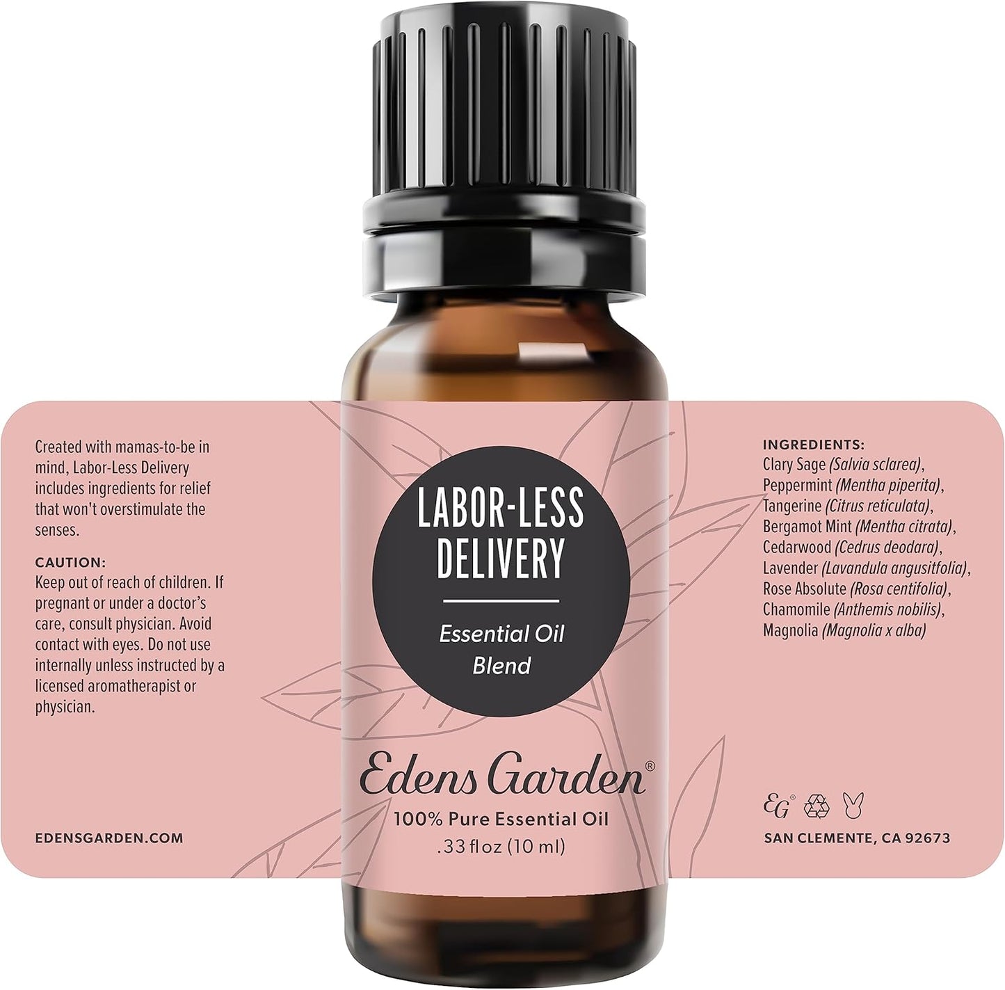 Edens Garden Labor-Less Delivery Essential Oil Blend- 100% Pure Premium Grade, Undiluted, Natural, Therapeutic, Aromatherapy, The Best for Diffusing, Skin, Face, Humidfiers 10 ml (.33 fl oz)