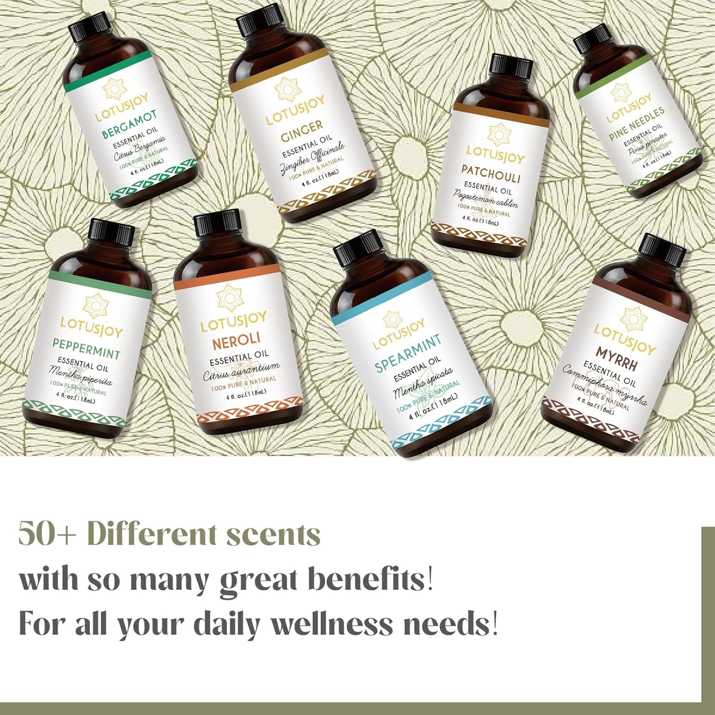 Spearmint Oil for Facial Hair Skin Roll On Diffuser Room Spray - Pure Organic Therapeutic Grade Spearmint Essential Oil 4 Oz