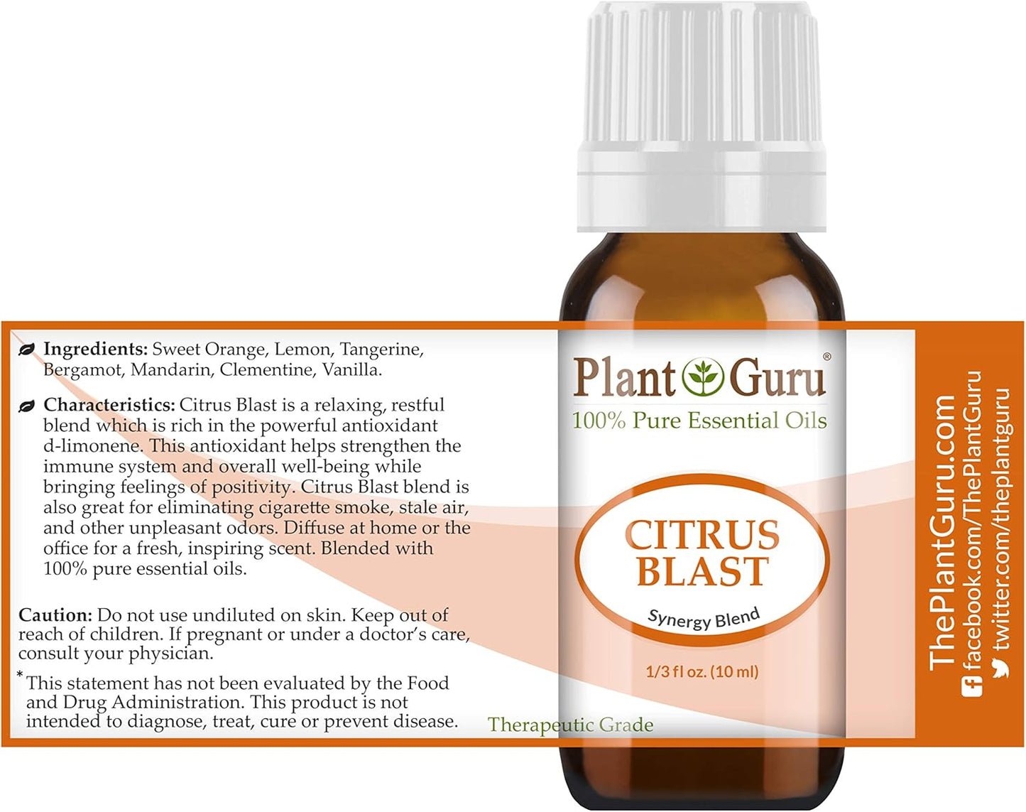 Citrus Blast Essential Oil Blend 10 ml 100% Pure Undiluted Therapeutic Grade.