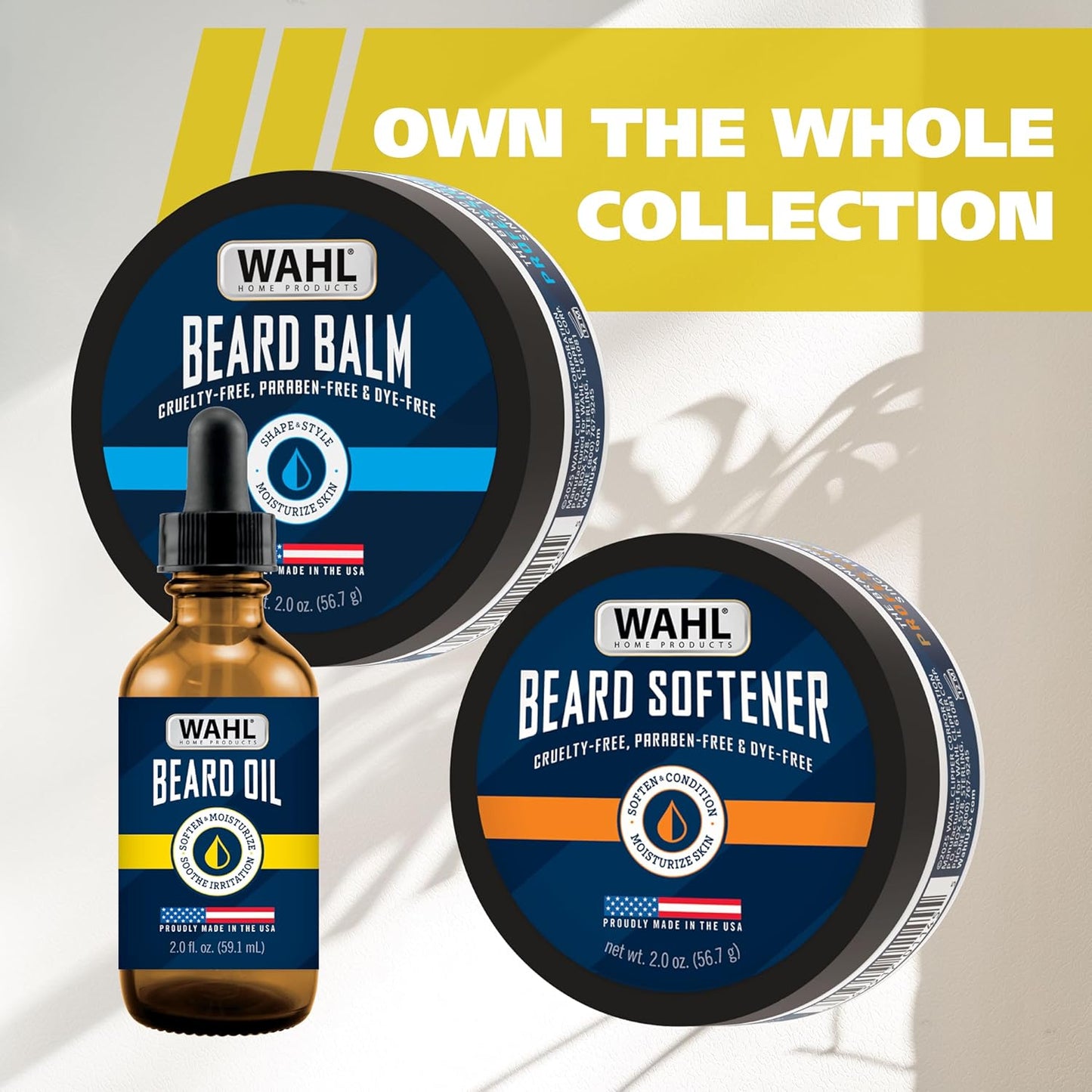 Wahl® Beard Oil for Men – Softens & Moisturizes Beard Hair, Soothes Skin Irritation - Contains Sweet Almond, Oat Kernel & Cinnamon Oils - Fresh Citrus Scent, 2.0 Fl Oz – Model 3028692