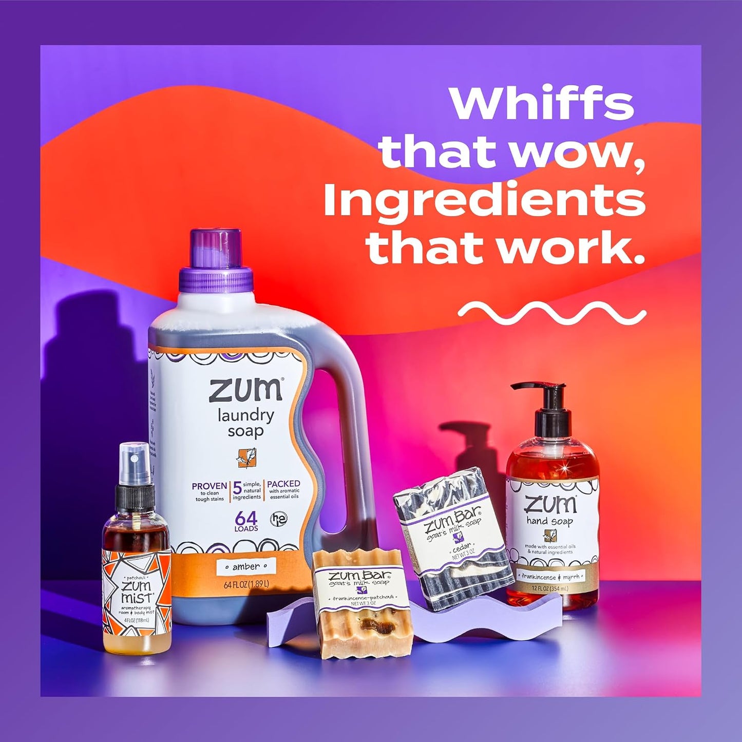 Zum Wool Dryer Balls Kit Plus Zum Mist - 3 Wool Balls with Essential Oil Blend & Room & Body Mist - Sea Salt
