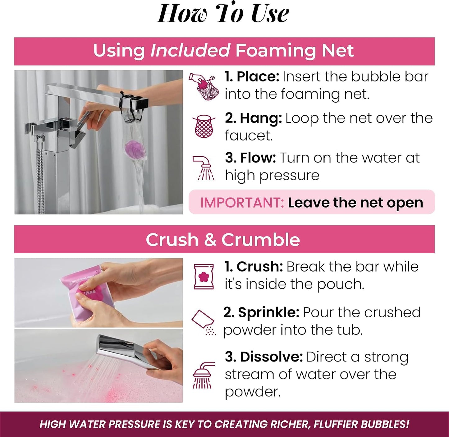 Bubble Bar 10 Pack Set - Moisturizing with 1,500mg Shea Butter, 6 Signature Scents, Gentle Formula for Sensitive Skin, Individually Sealed, Includes Foaming Net, Net Wt. 10.5 oz