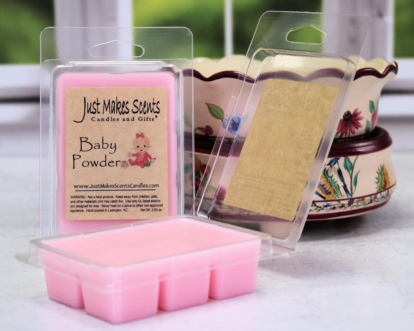2 Pack - Baby Powder Scented Scented Soy Wax Melts by Just Makes Scents