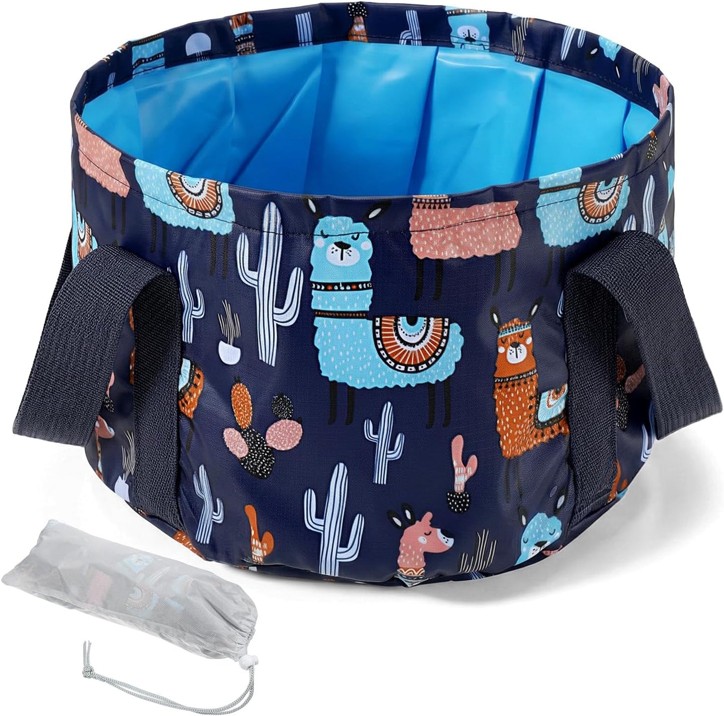 Yolev Foot Bucket for Soaking Feet Portable Foot Bath Basin 7.2 Inches High Travel Foot Tube for Soaking Feet Home Pedicure & Outdoor Camping Washing (Blue)