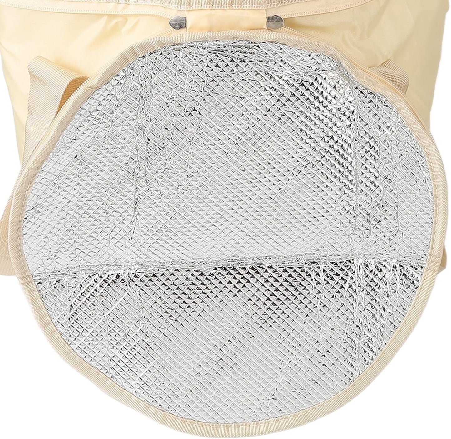 ZJchao Collapsible Foot Soaking Bath Bag, Portable Insulated Foot Bath for Home Pedicure Basin with Lid, Foot Spa Soaking Feet Home Pedicure Basin Outdoor Camping (Champagne)