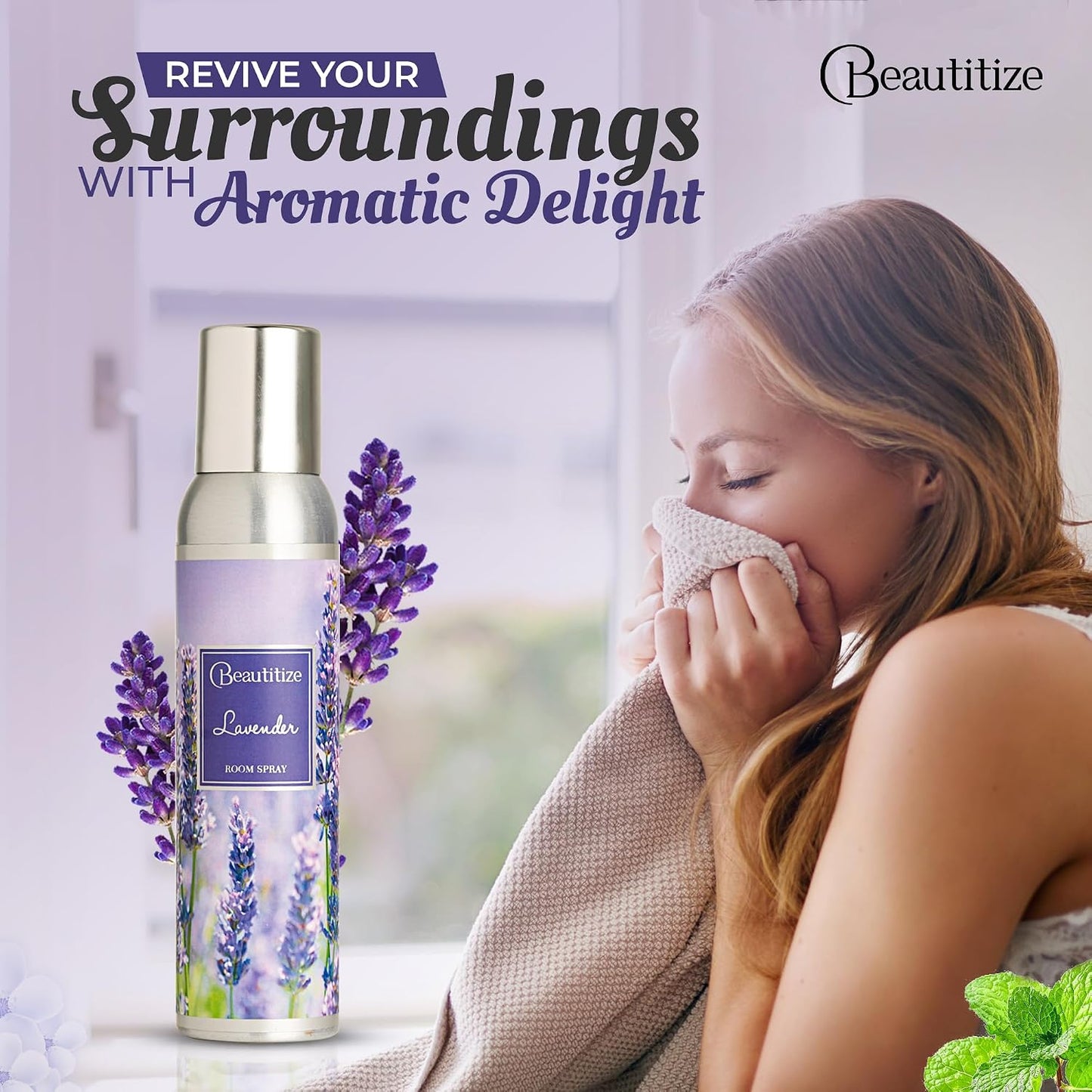 Room Spray Air Freshener, 6.34 Fl oz | Odor Eliminator Spray | Air Fresheners for Home Long Lasting | Room Fresheners | For Home, Furniture, Fabrics (Lavendar)
