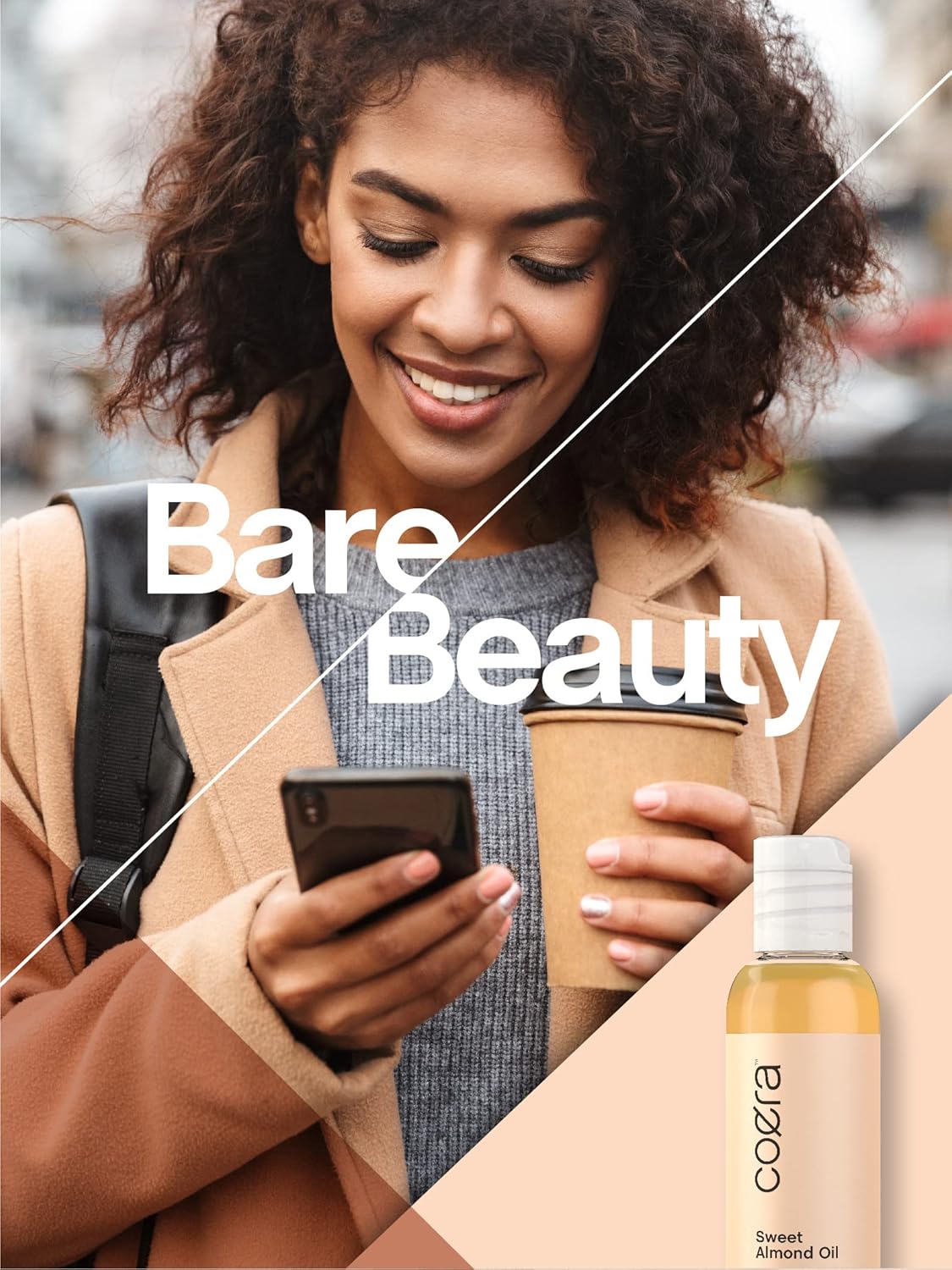 Coera Sweet Almond Oil | 4 fl oz | For Hair, Skin, Face, and Body | Cold Pressed & Hexane Free | Free of Parabens, SLS, & Fragrances