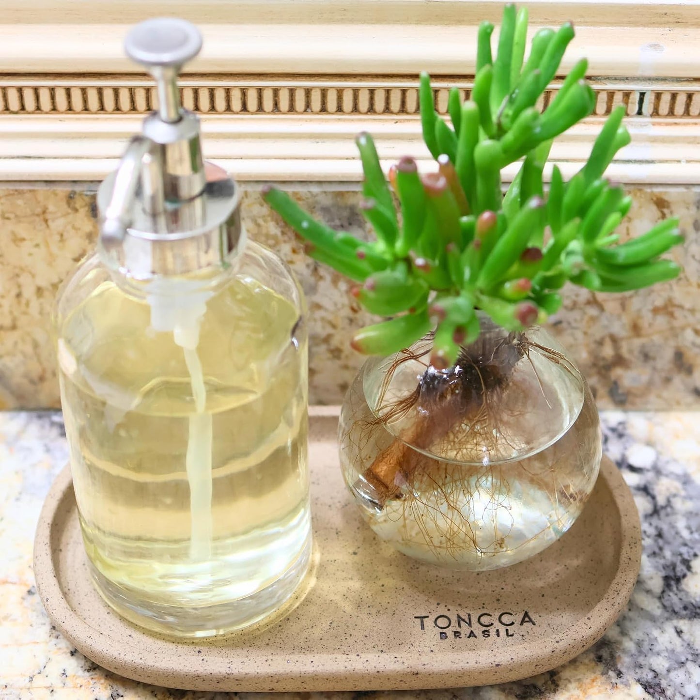 Ceramic Oval Tray by TONCCA – Small Decorative Tray for Candles & Table Decor | Handmade in Brazil | Natural Mineral Clay | Sertão Edition