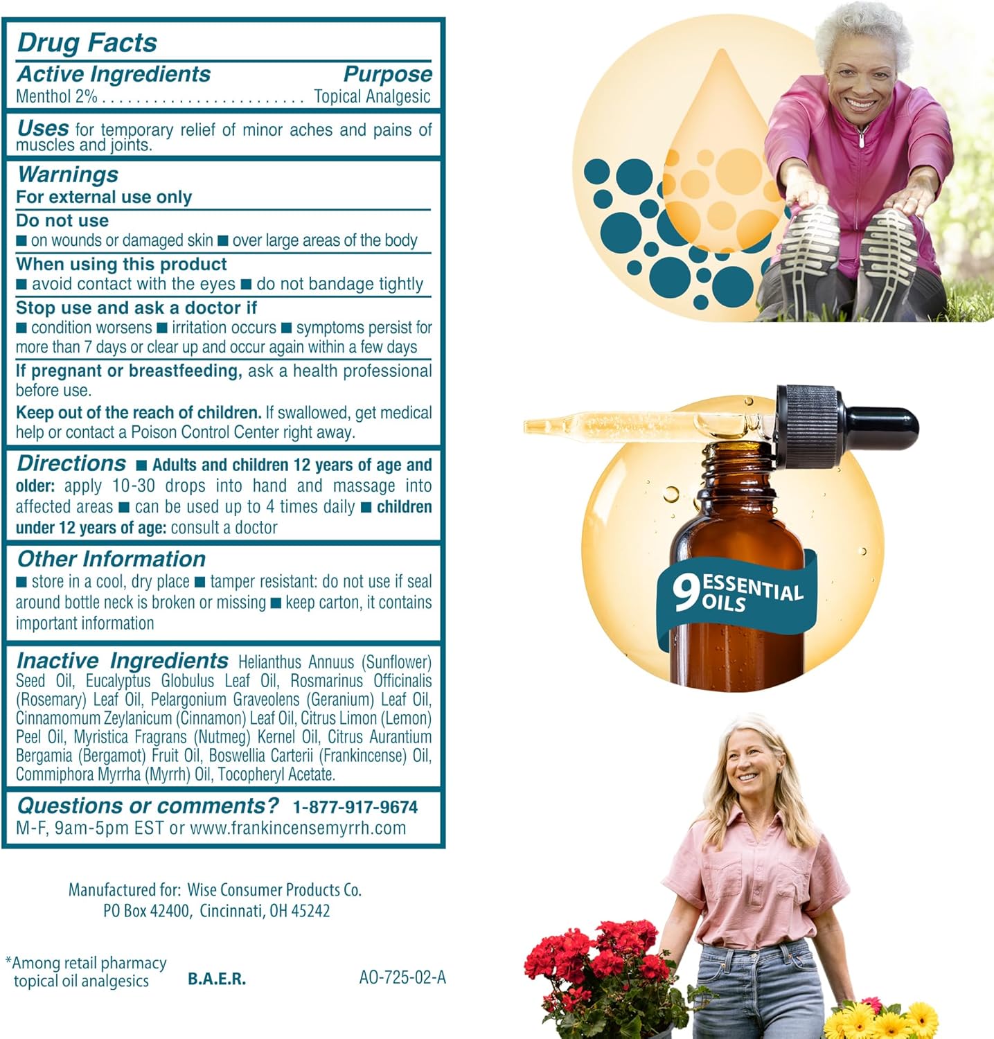 FRANKINCENSE & MYRRH Arthritis Pain Relief Rubbing Oil – Arthritis Pain Reliever with Frankincense Essential Oil for Sciatica, Lower Back, Neck, Hands, Knees, Joints and Shoulders, 2 fl.oz. - 2 Pack