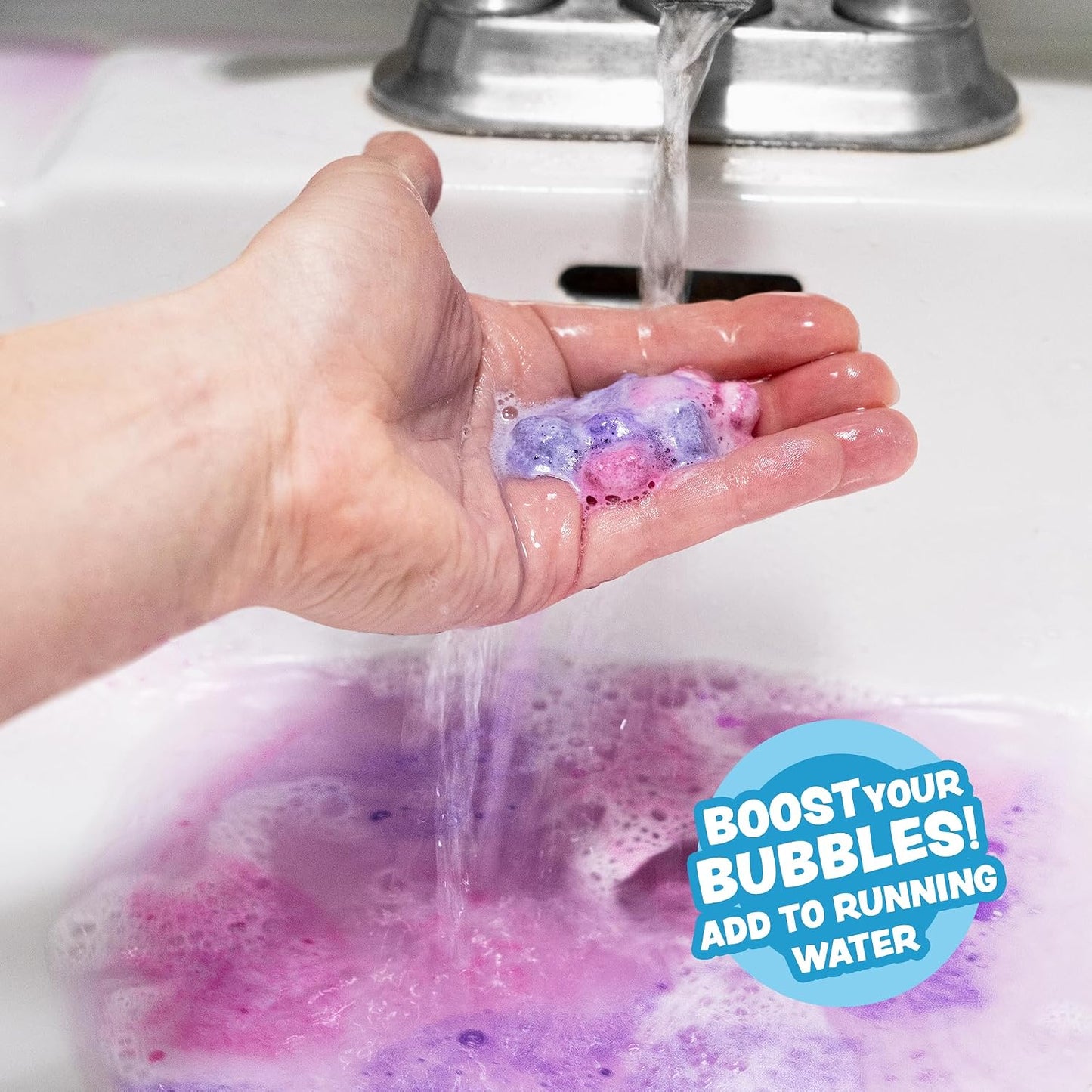 Tub Works® Lil' Bursts™ Mini Bath Bombs for Kids, 90 Count, Gumdrop | Nontoxic | Tiny Kids Bath Bombs with A Burst of Color, Foam & Bubbles | Customize Kids Bath with Fun Bath Colors | Create Tub Art