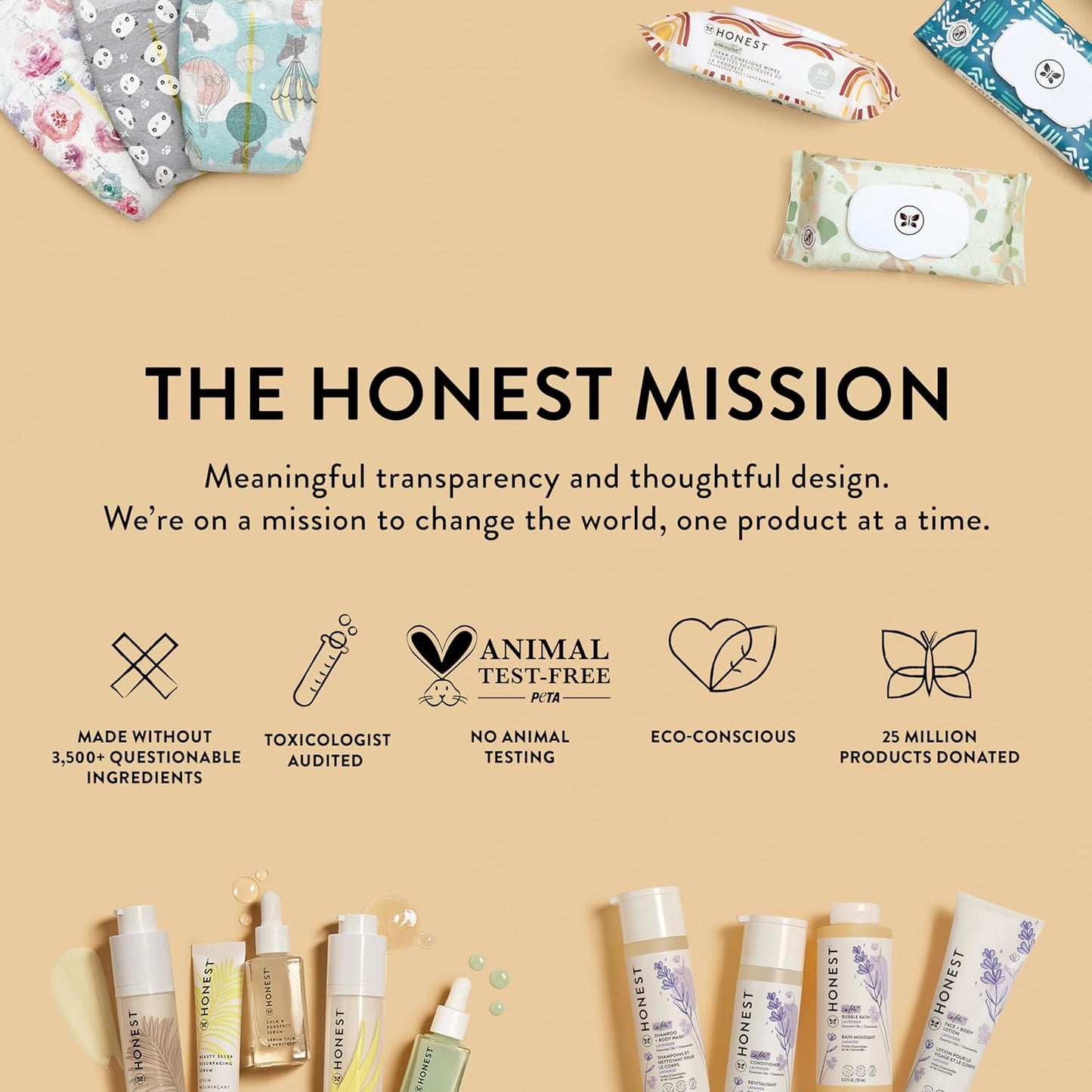 The Honest Company 2-in-1 Cleansing Shampoo and Body Wash Face Lotion Bundle, Gentle for Baby, Naturally Derived, Lavender Calm, 18.5 fl oz