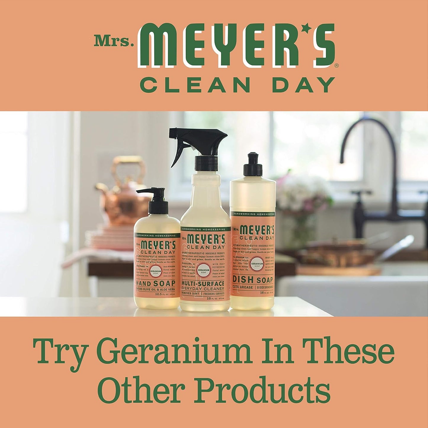 Mrs. Meyer's Geranium Room Freshener 8 Fl oz (Pack of 1)