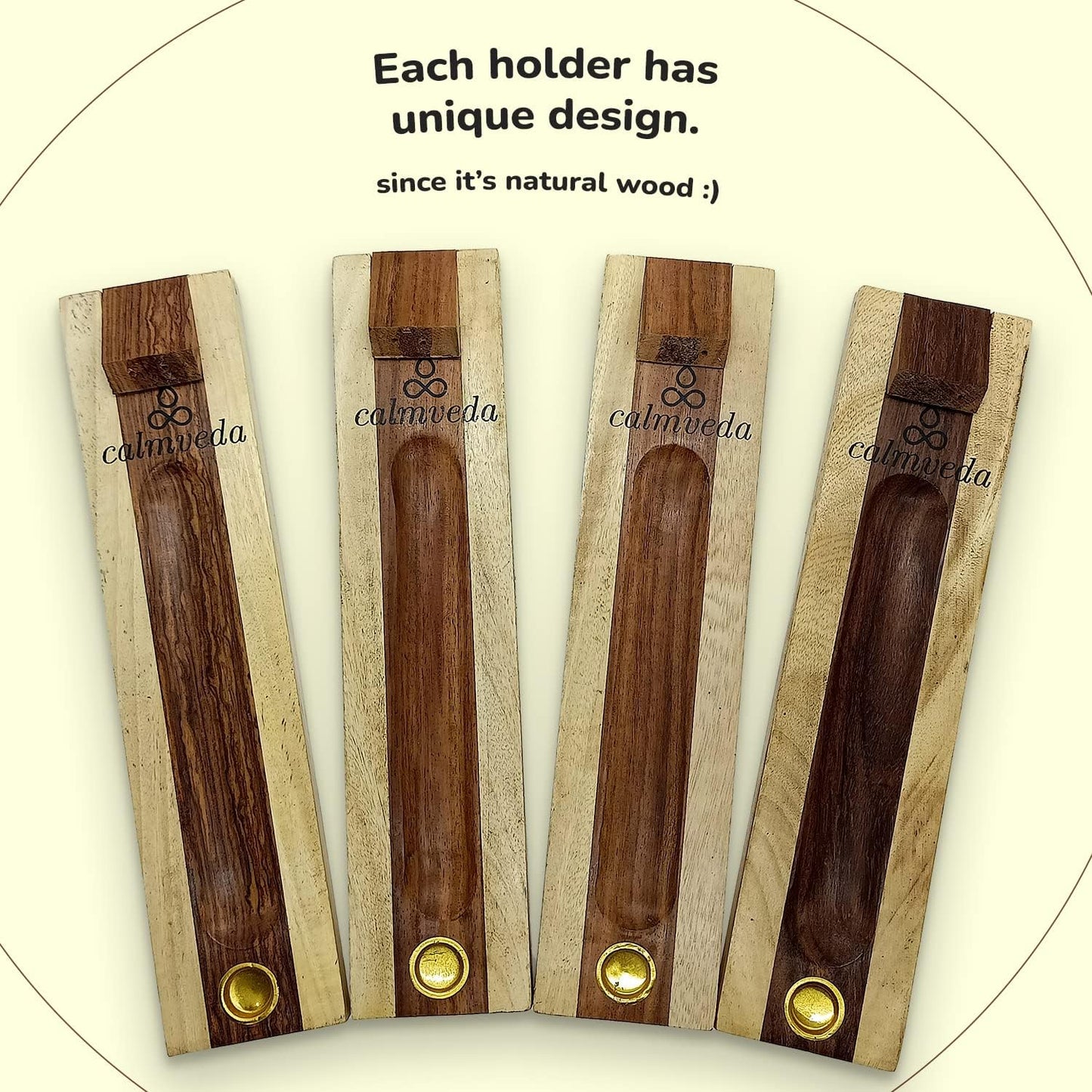 Rosewood Incense Holder for Sticks - 11 Inch Handmade Dual Incense Burners with Cone Holder | Beautiful Natural Wood Incense Stick Holder, for Meditation or Yoga Lovers