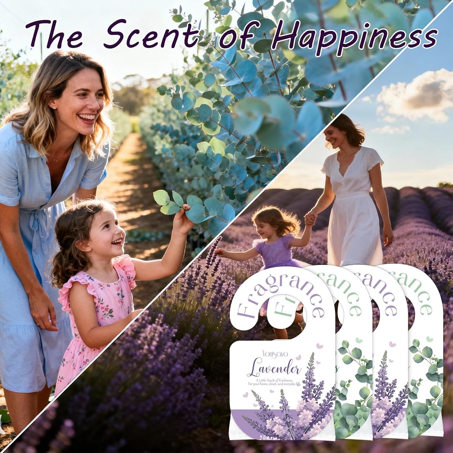 14 Packs Lavender & Eucalyptus Sachets Bags for Drawers and Closets, Long Lasting Scented Sachets Air Fresheners, Natural Odor Eliminator, Home Fragrance Potpourri Bag for Everywhere