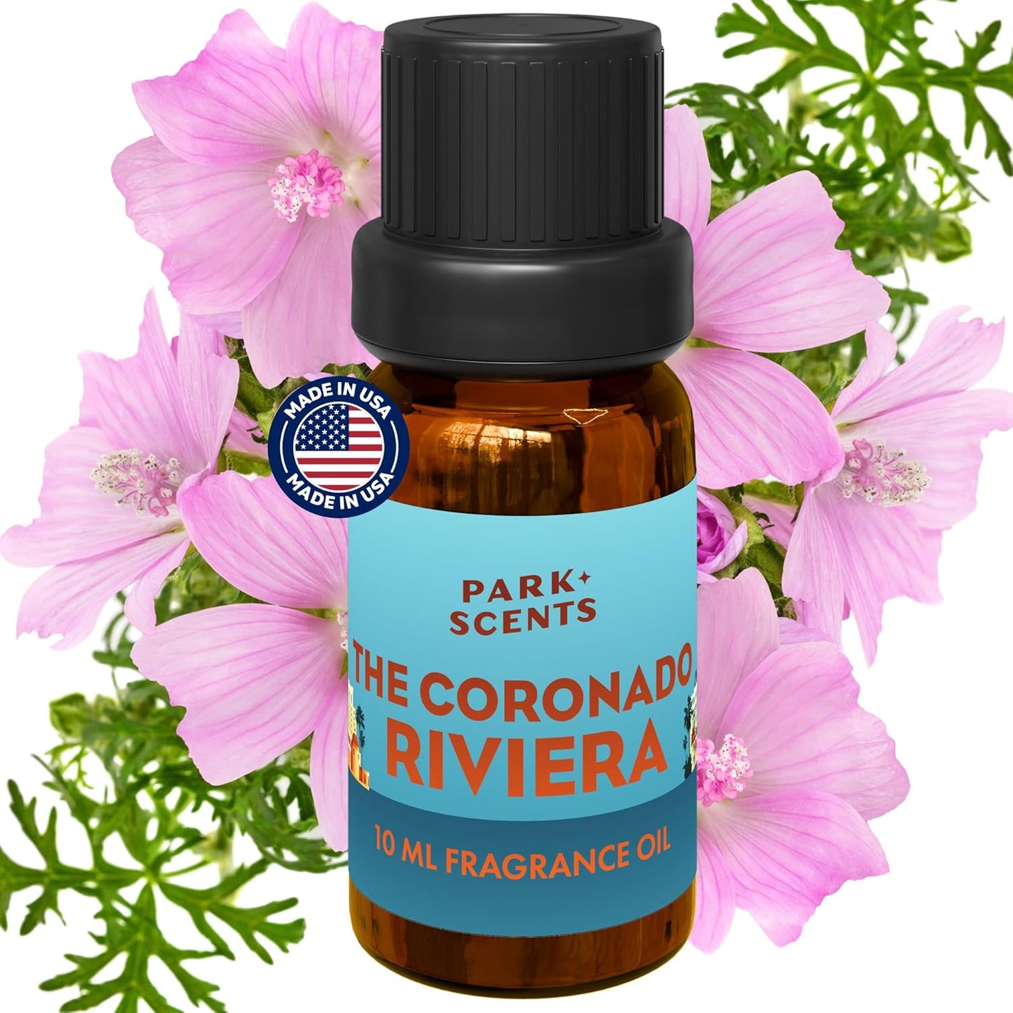 Park Scents The Coronado Riviera Theme Park Hotel Fragrance Oil – Hibiscus, Musk & Teakwood Luxury Scented Essential Oils for Diffusers for Home, Aromatherapy, Gifts for Women, Sister, Hostess (10ml)