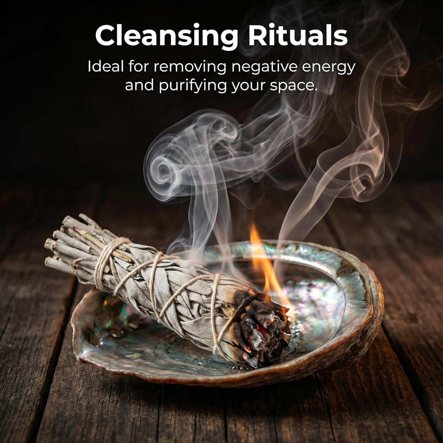 BRBASAP Large Abalone Shell Bowl with a Clear Box 4.7-5.12 Inch Natural Smudge Bowl for Sage Burning and Incense Sea Shell Smudging Bowl for Decor and Display
