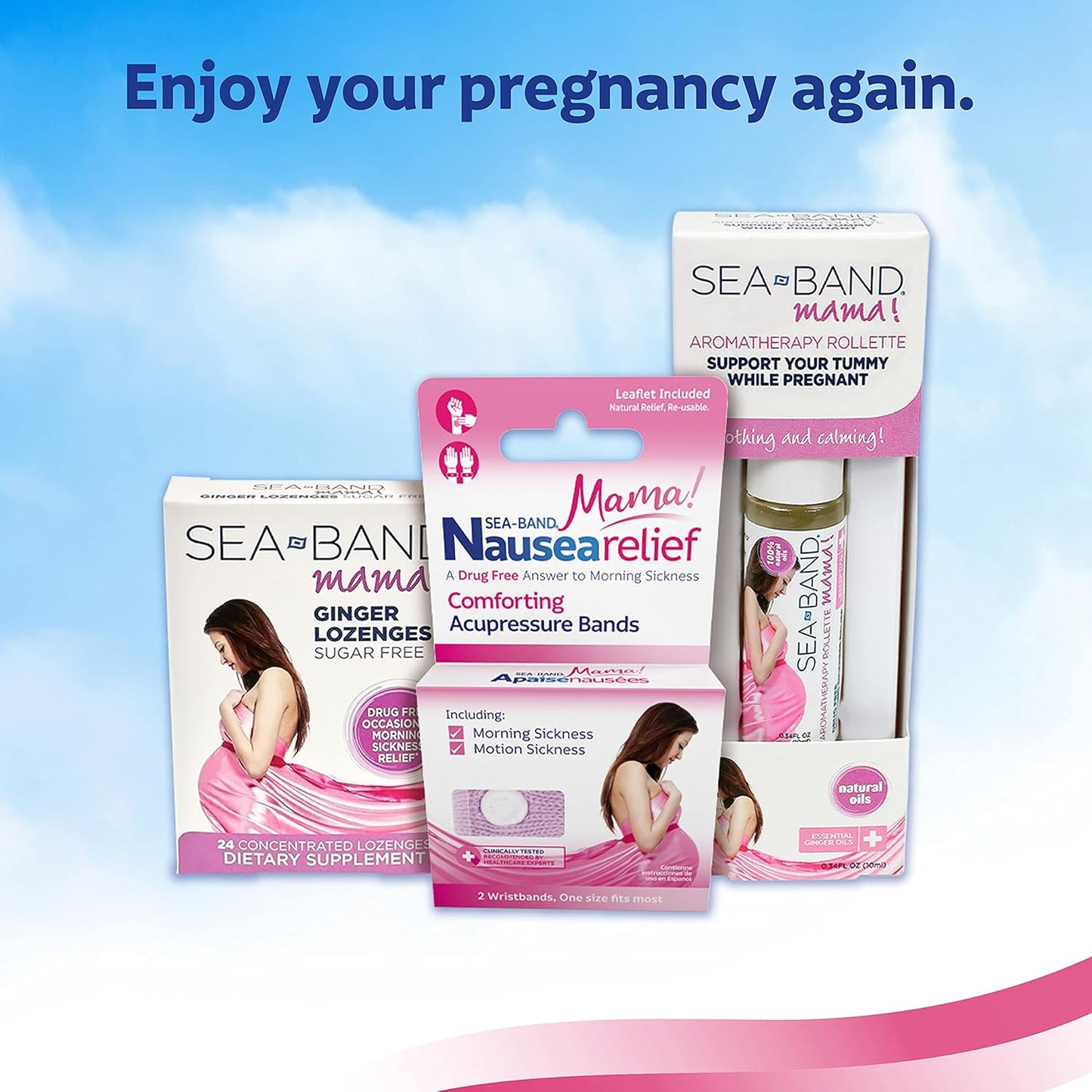 Sea-Band Mama! Essential Oil Calming Aromatherapy Rollette for Morning Sickness Relief
