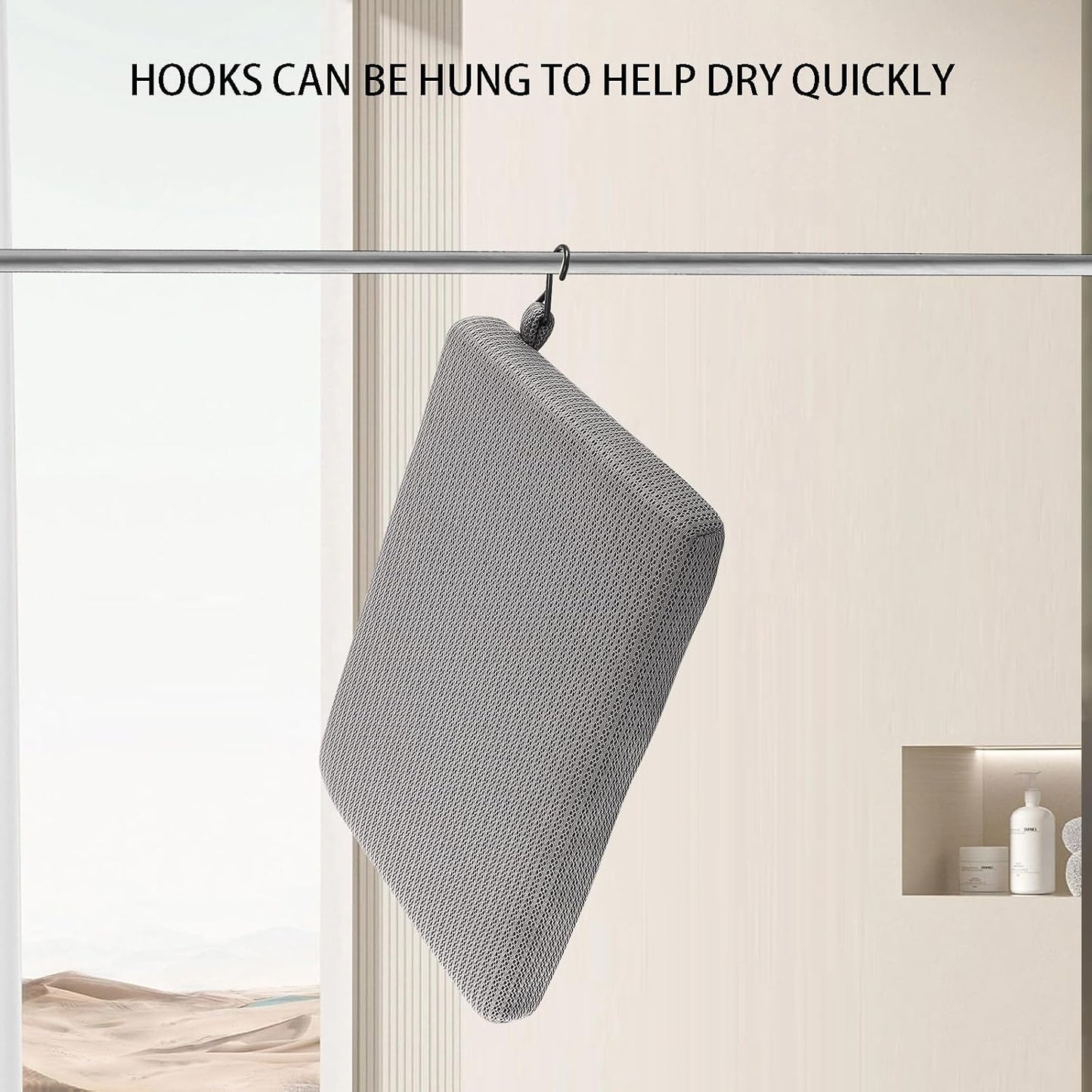Shower Seat Cushion, Bath Chair Cushion, Bathtub Cushion for Soaking Tub, Non Slip Pad, Shower Safety Mat, Sauna Seat Cushion (Grey)