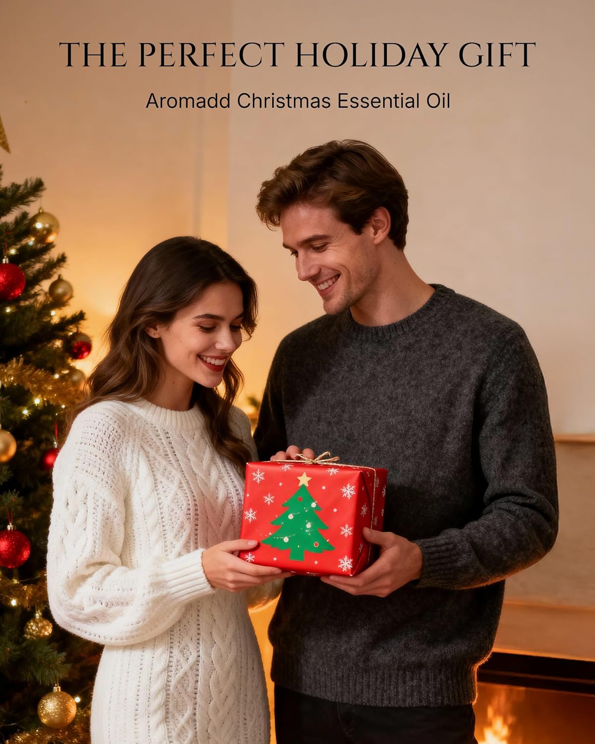 Aromadd Aromadd Christmas Tree Diffuser Oil Inspired by Luxury Hotel Scent, Essential Oils for Waterless Diffuser, Festive Pine & Cedarwood Amber, Long-Lasting Home Fragrance - 3.38 fl oz (100 mL)